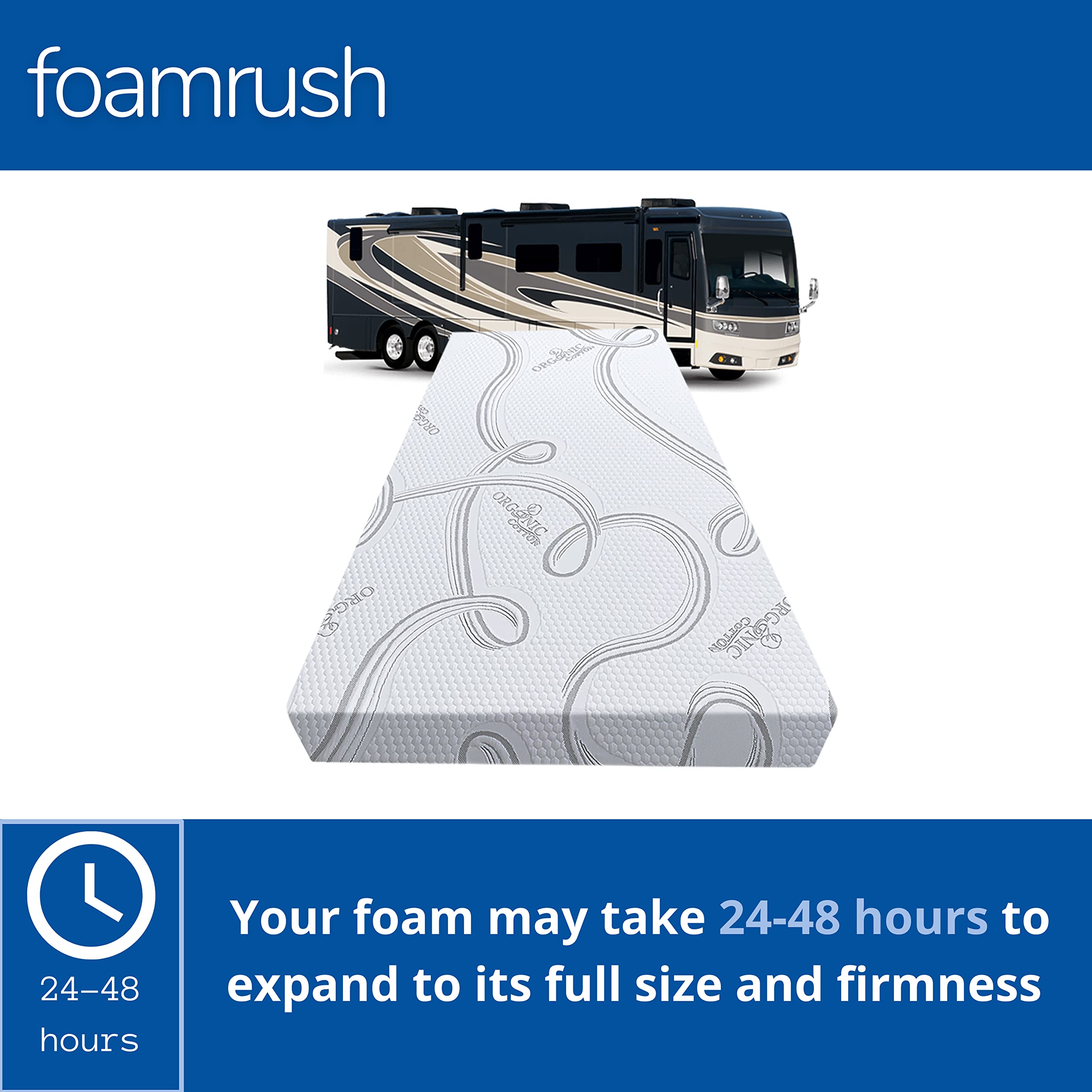 FoamRush 7-Inch Cooling Gel Memory Foam RV Mattress (30