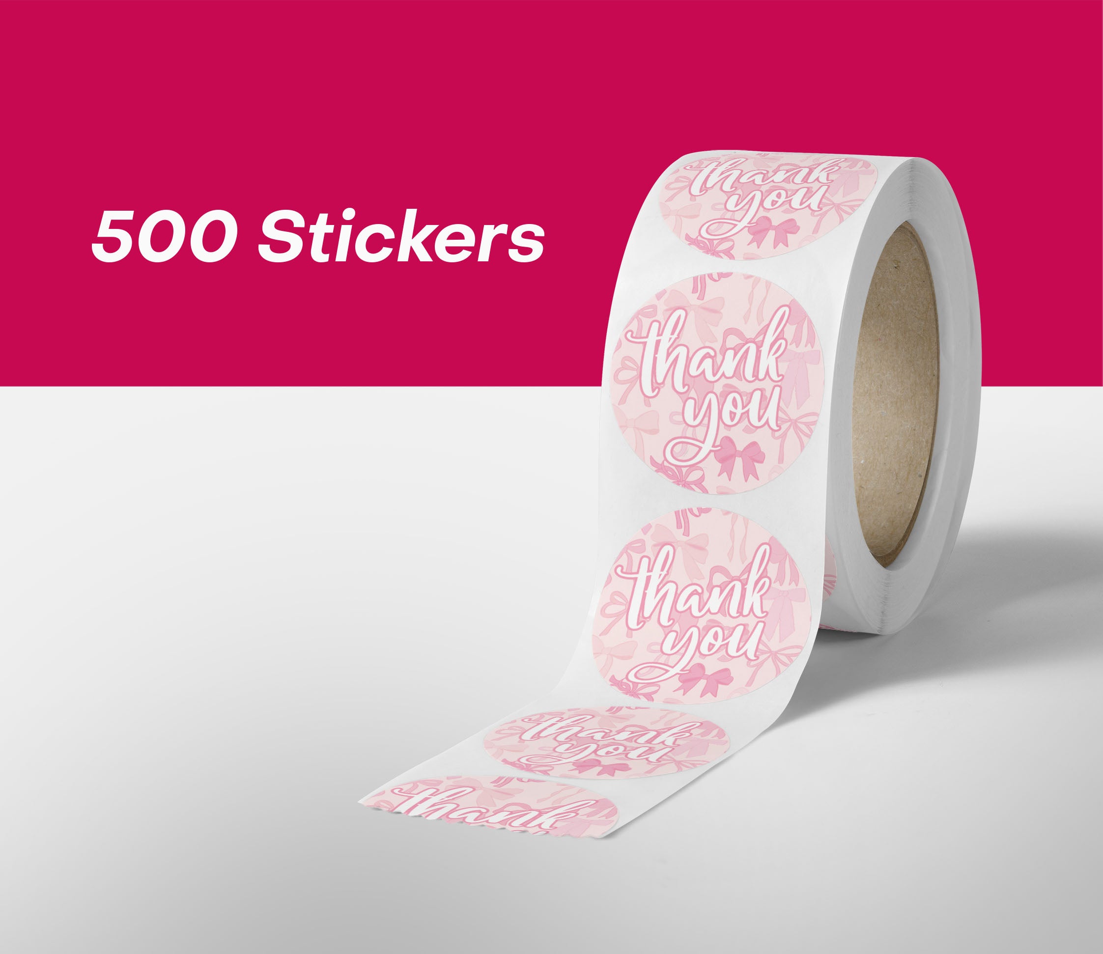 500 Count Bow Thank You Stickers - Elegant Gift Wrapping & Packaging Labels for Parties, Weddings, Baby Showers & Business Gifts