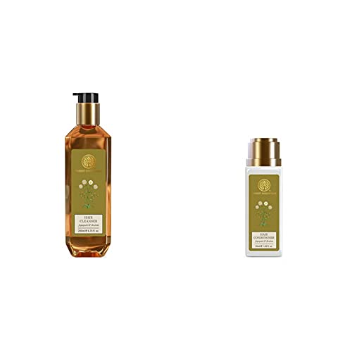 Forest Essentials Hair Cleanser with Japapatti & Brahmi - 200ml & Conditioner - 50ml | Ayurvedic Hair Care for Dry & Damaged Hair | Perfect for Daily Nourishment & Scalp Health