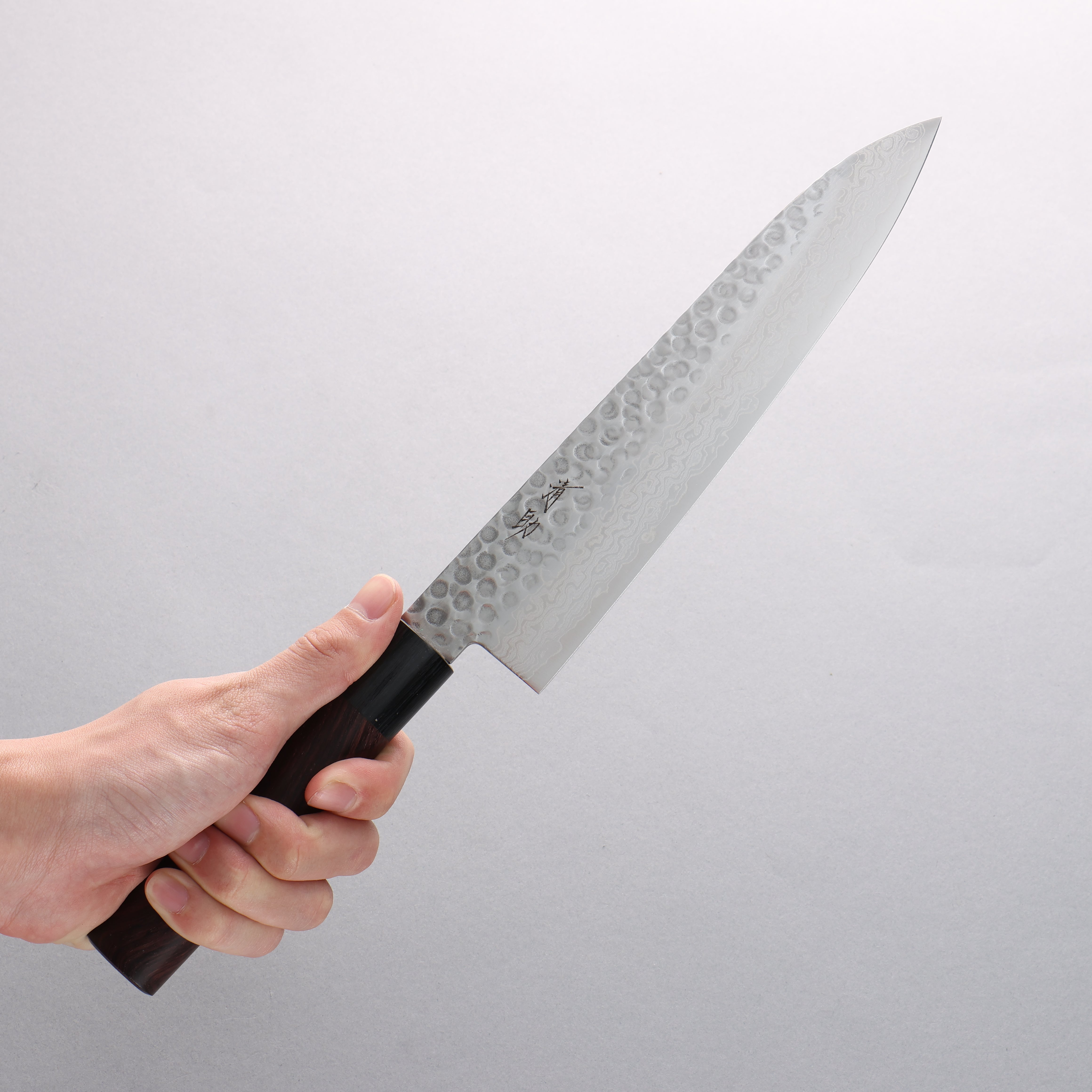 Premium Seisuke VG10 16-Layer Hammered Damascus Gyuto Knife 210mm - Japanese Chef Knife with Shitan Handle for Professional Cooking, Slicing, and Meat Cutting