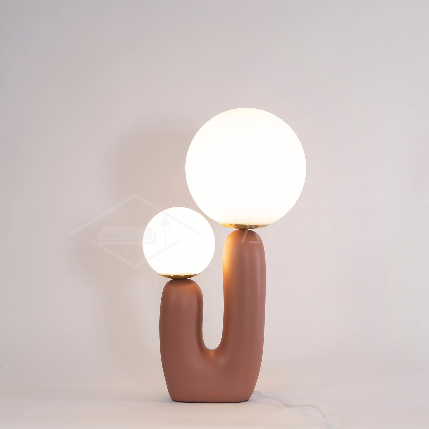 Modern Oo Smooth Table Lamp - Soft Glow Bedside Lighting for Bedroom, Living Room & Office - Energy Efficient LED Desk Lamp with Touch Control & Adjustable Brightness