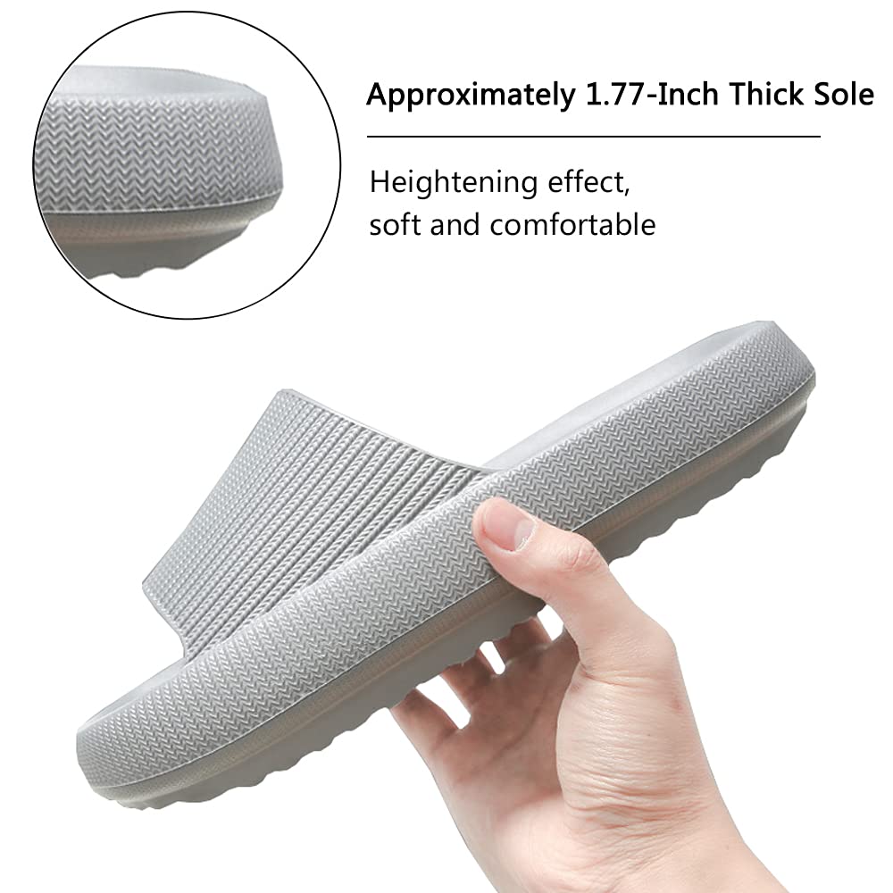 Cloud Slippers for Women & Men - Non-Slip Pillow Slippers with Thick Cushion Sole | Ultra Comfortable Shower Slides & Bathroom Sandals | Perfect for Spa, Home Relaxation & Indoor Use