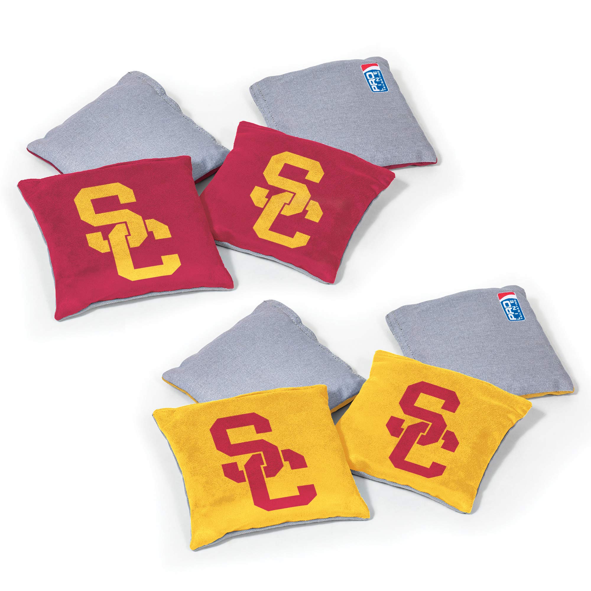 Wild Sports NCAA College Dual Sided Cornhole Bean Bags - Premium 8 Count Toss Bags Set for Outdoor Games, Tailgating, Backyard Parties & Lawn Activities