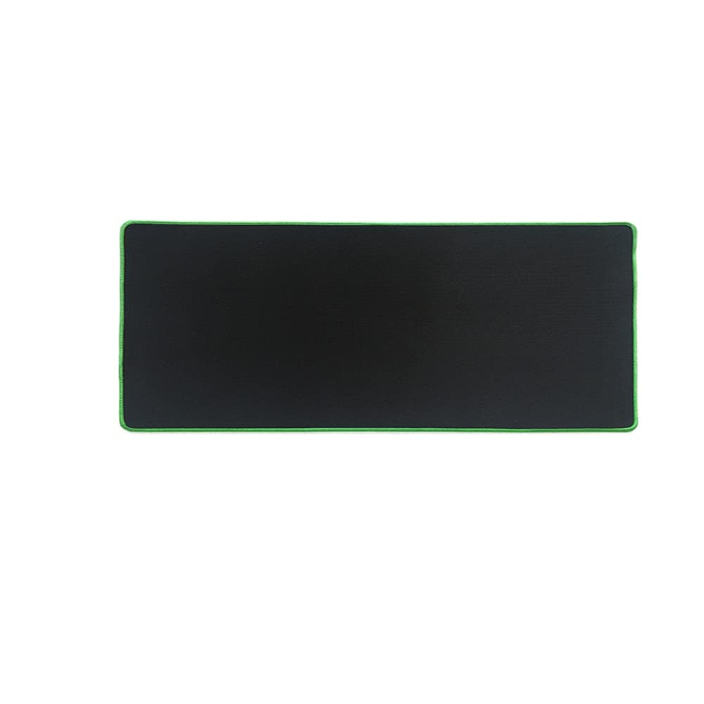 HMGANG Large Gaming Mouse Pad - 400x900x2mm Non-Slip Mouse Mat with Colorful Lockedge, Pure Black Desk Mat for PC, Laptop, Notebook - Perfect for Gaming, Office Work & Home Use (Green)