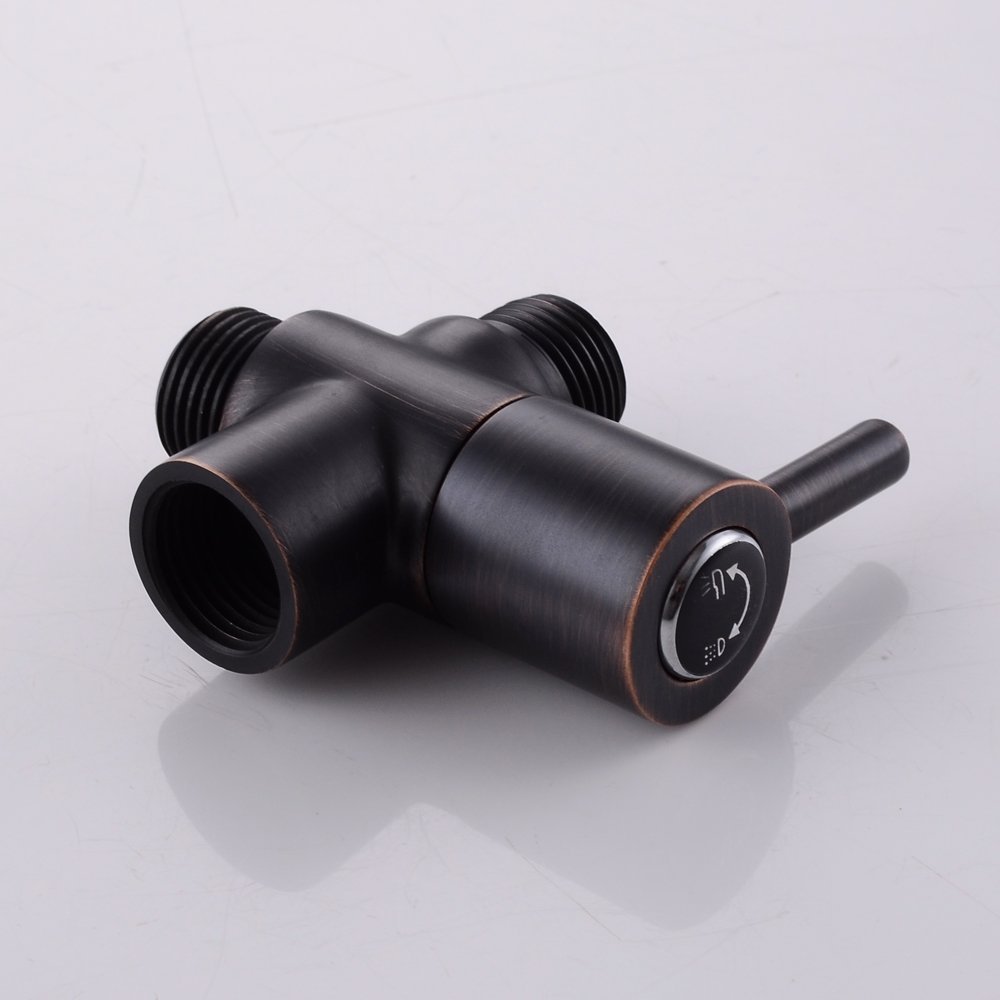 2-Way Shower Diverter Valve - Oil Rubbed Bronze Shower Head Adapter & Splitter for Handheld Shower - Perfect for Bathroom Renovation & Multi-Function Shower Systems