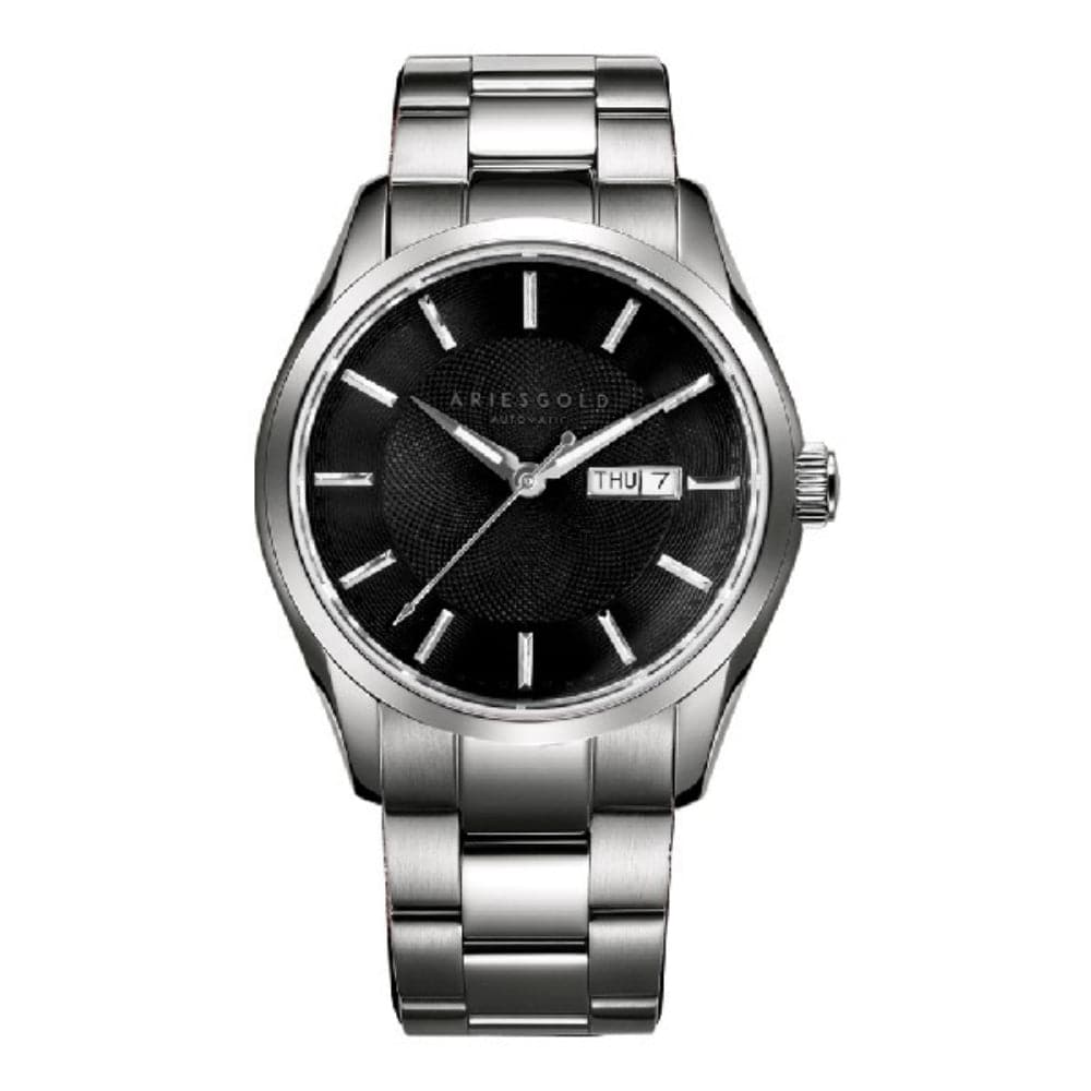 ARIES GOLD PRESIDENT G 9024 S BK Men's Luxury Watch - Stylish & Durable for Business, Formal Events & Everyday Wear