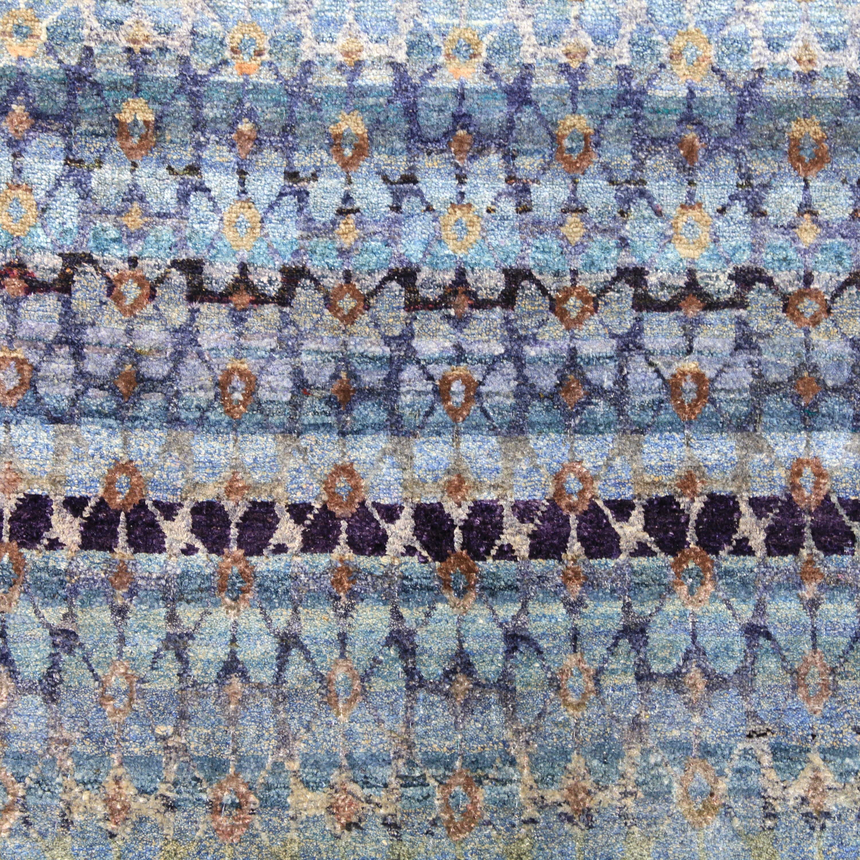 Blue Alchemy Transitional Silk Runner Rug 3'1 x 21'3 - Elegant Hallway Runner for Home Decor | Perfect for Living Rooms, Bedrooms & Entryways