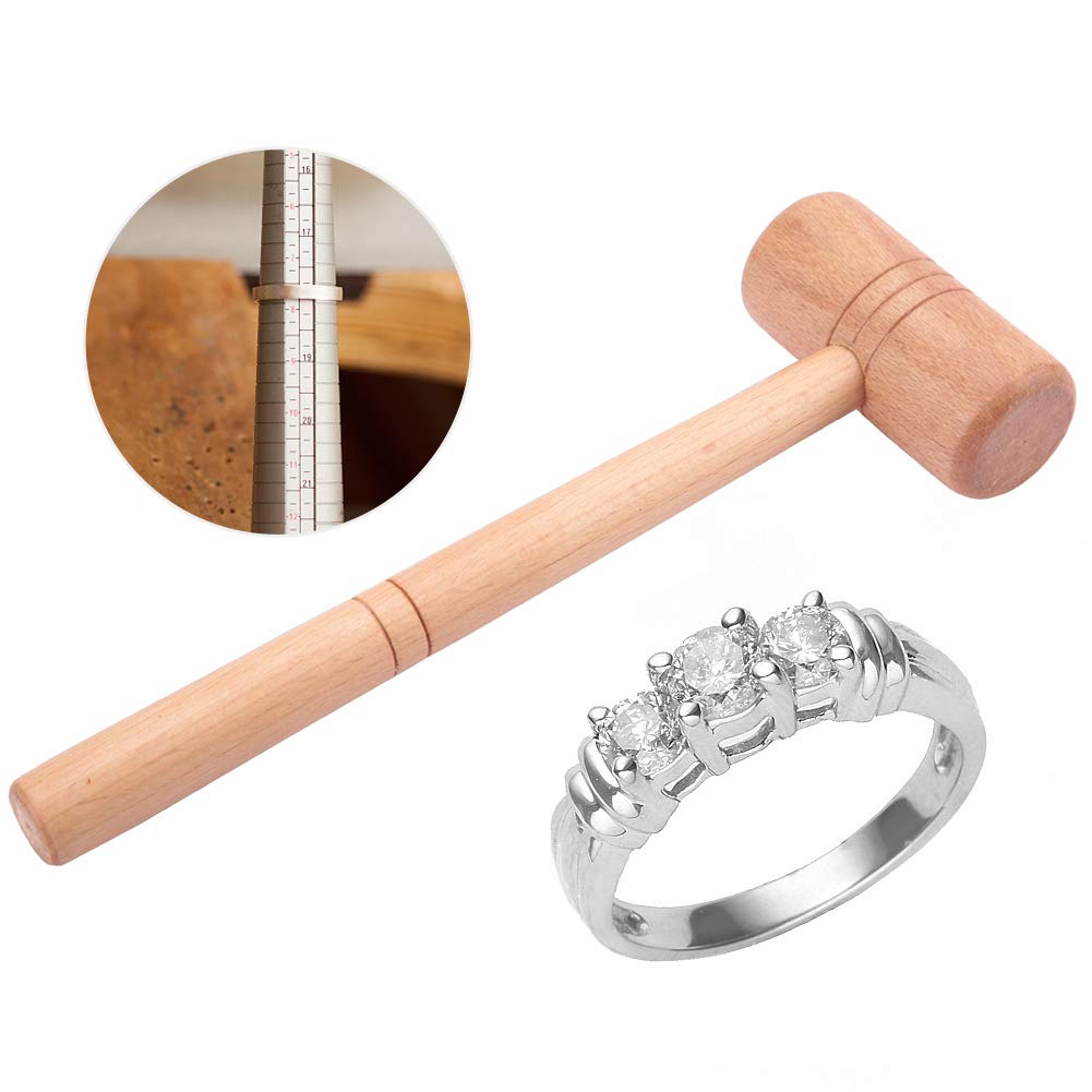 Jewelry Hammer - Wooden Hammer Tool for Jewelry Making & Repair - Gold, Silver, Platinum Jewelers Tool - Perfect for DIY Jewelry Crafting and Metalworking Projects
