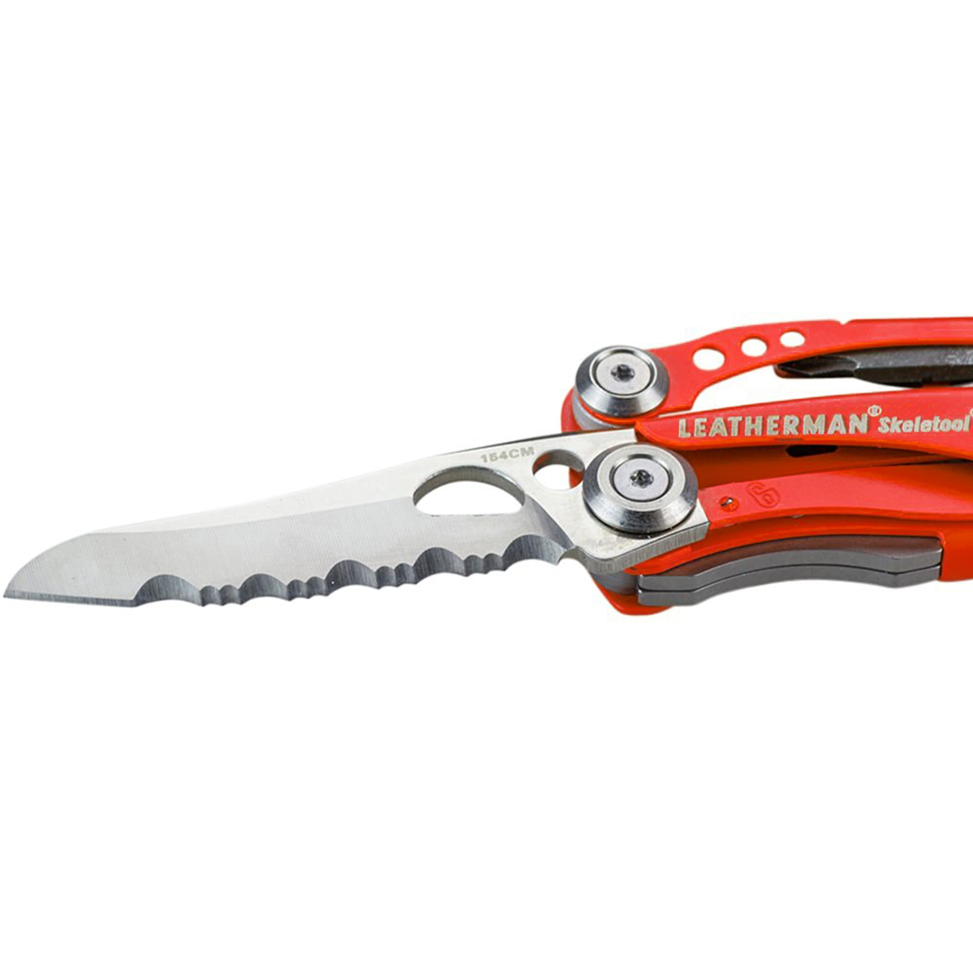 **LEATHERMAN Skeletool RX Multitool with Serrated Knife & Glass Breaker - Compact & Lightweight for Outdoor, Camping, Hiking & Emergency Use (Red)**