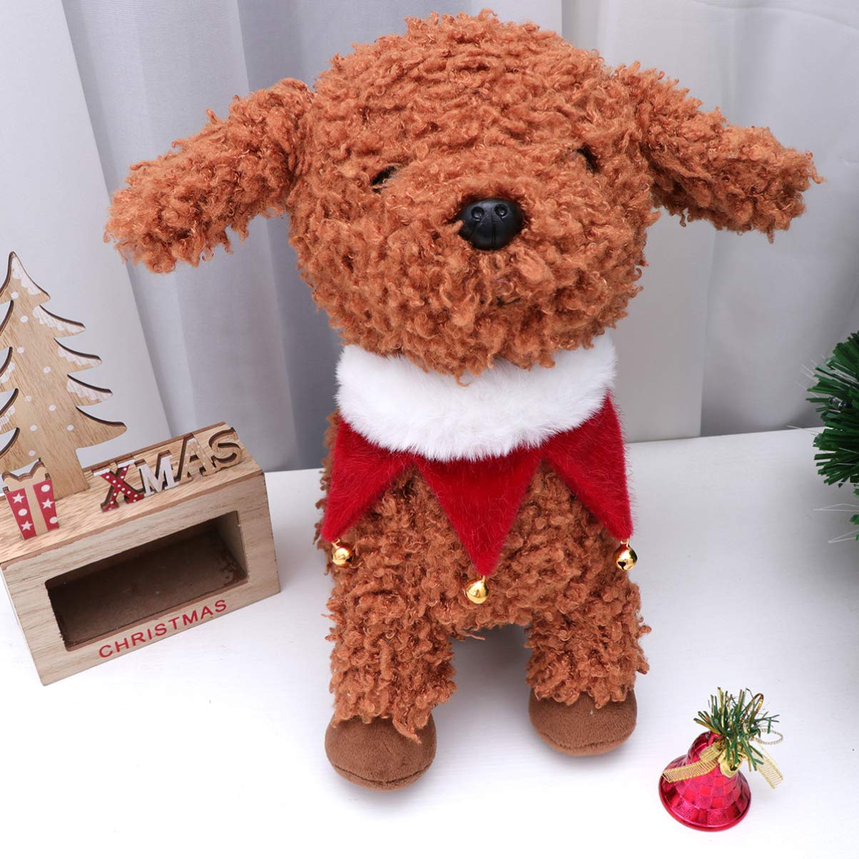 Festive Christmas Pet Scarf & Santa Hat Set - Red Dog Bandana, Cat Collar & Kitten Neckwear for Holiday Photos, Parties & Gift Giving - Xmas Pet Costume Accessories for Small Dogs & Cats