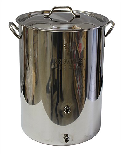 Brewer's Beast 8 Gallon Stainless Steel Homebrewing Kettle with 2 Ports - Professional Beer Brewing Equipment for Home Brewers & Craft Beer Enthusiasts