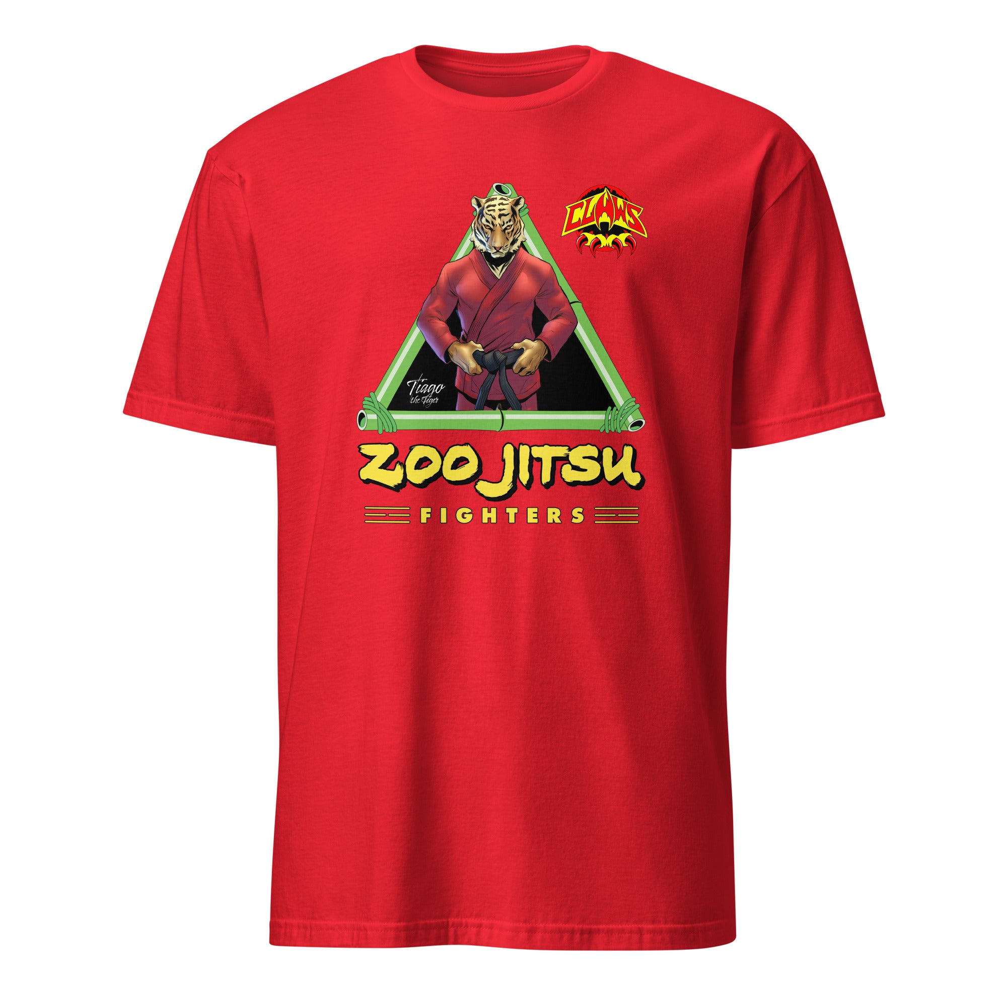 Zoo Jitsu Fighters Tiago the Tiger Unisex Short Sleeve T-Shirt - Cool Graphic Tee for MMA Fans, Streetwear & Casual Outfits