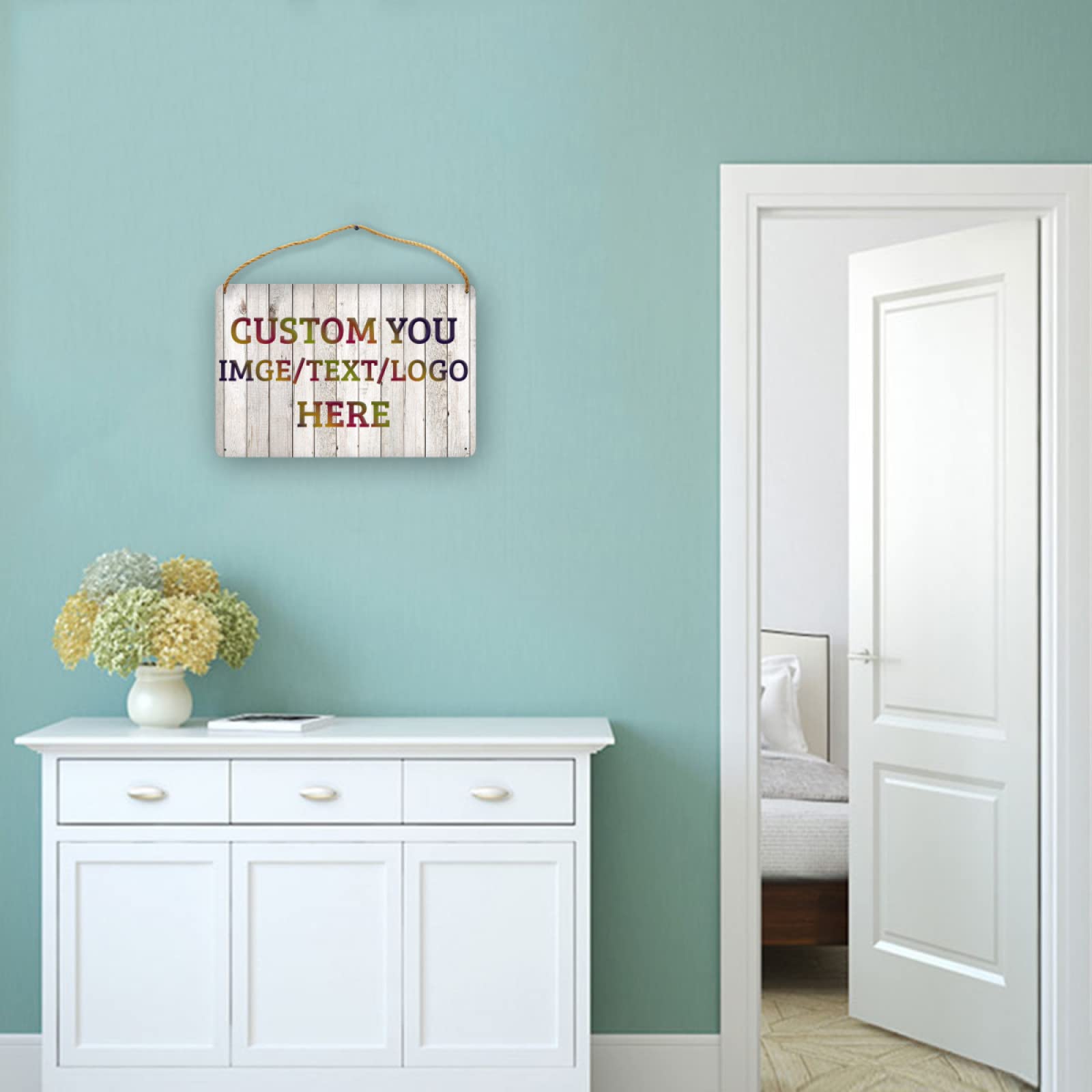 Personalized Welcome Sign - Custom Door Wall Decor for Home, Office & Gifts - 9x6 Inch Rustic Wooden Plaque - Perfect for Entryway, Housewarming & Wedding Decor