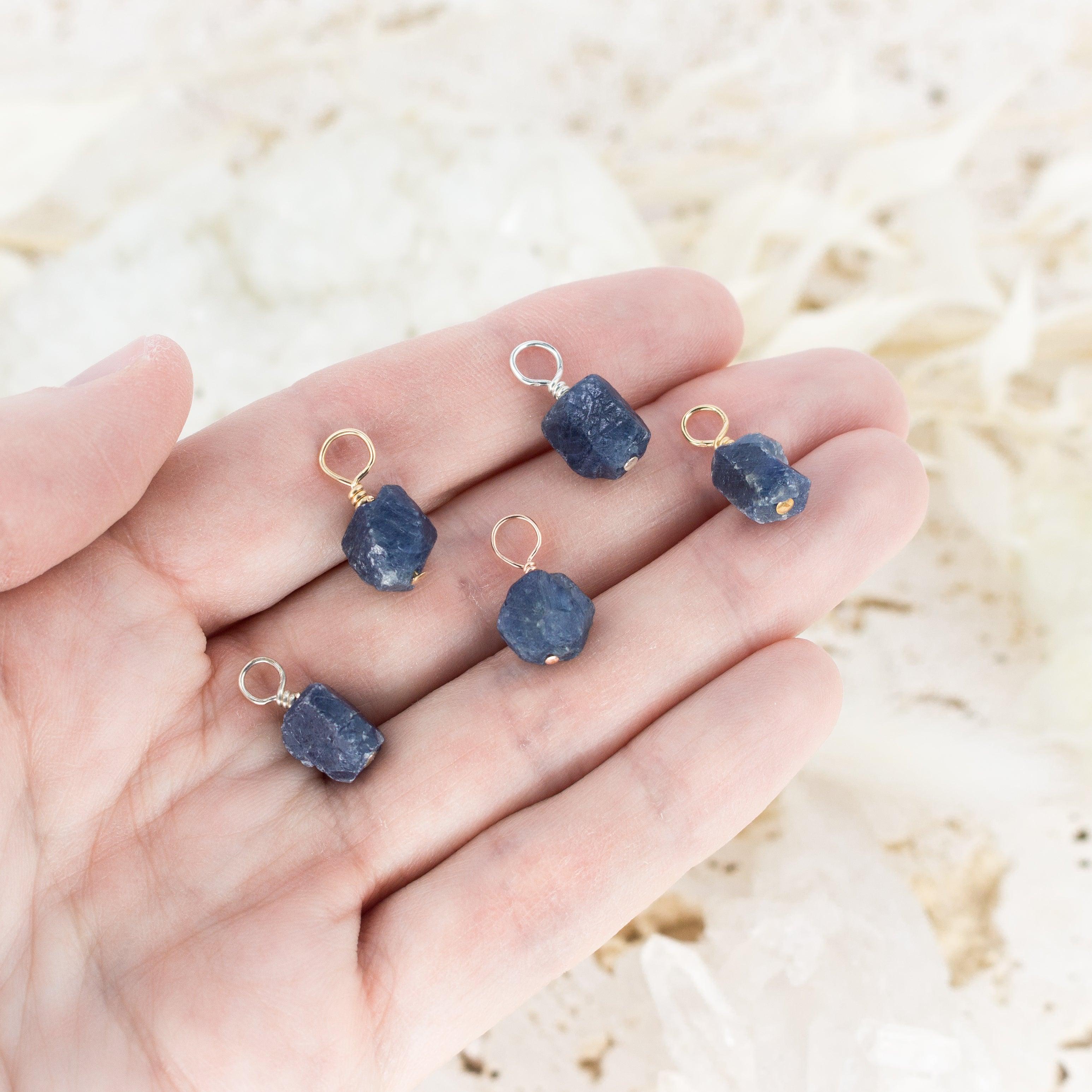 Natural Tiny Raw Sapphire Crystal Pendant Necklace - Uncut Gemstone Jewelry for Women, Boho Chic & Spiritual Healing | Perfect for Meditation, Yoga & Everyday Wear