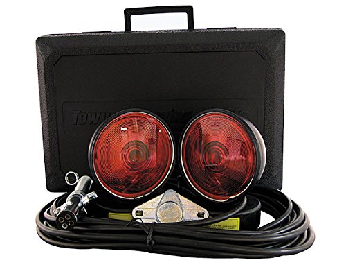 TL257M Magnetic Tow Lights with Cord - 4 Prong Plug & Case Included - Durable Incandescent Bulb for Towing Safety - Perfect for Tow Trucks, Rollbacks, Car Haulers & Carriers - Ideal for Nighttime Towing, Roadside Assistance & Vehicle Transport