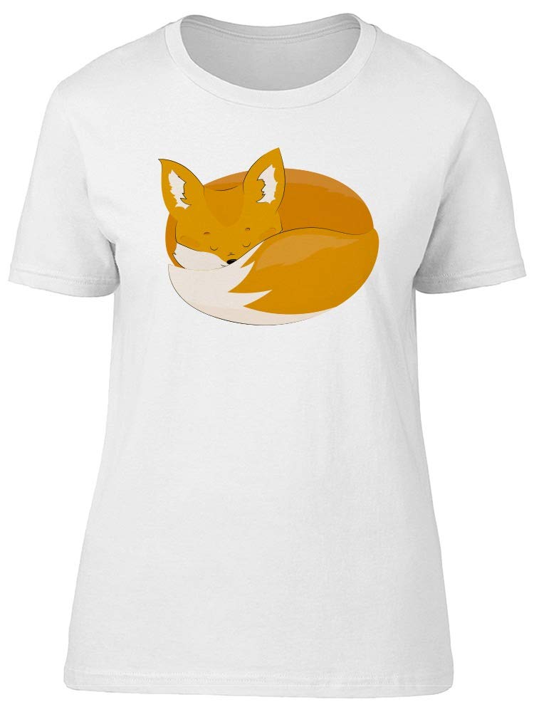Women's Cute Orange Cartoon Fox Graphic T-Shirt - Soft & Comfortable Sleepwear for Lounge & Casual Wear