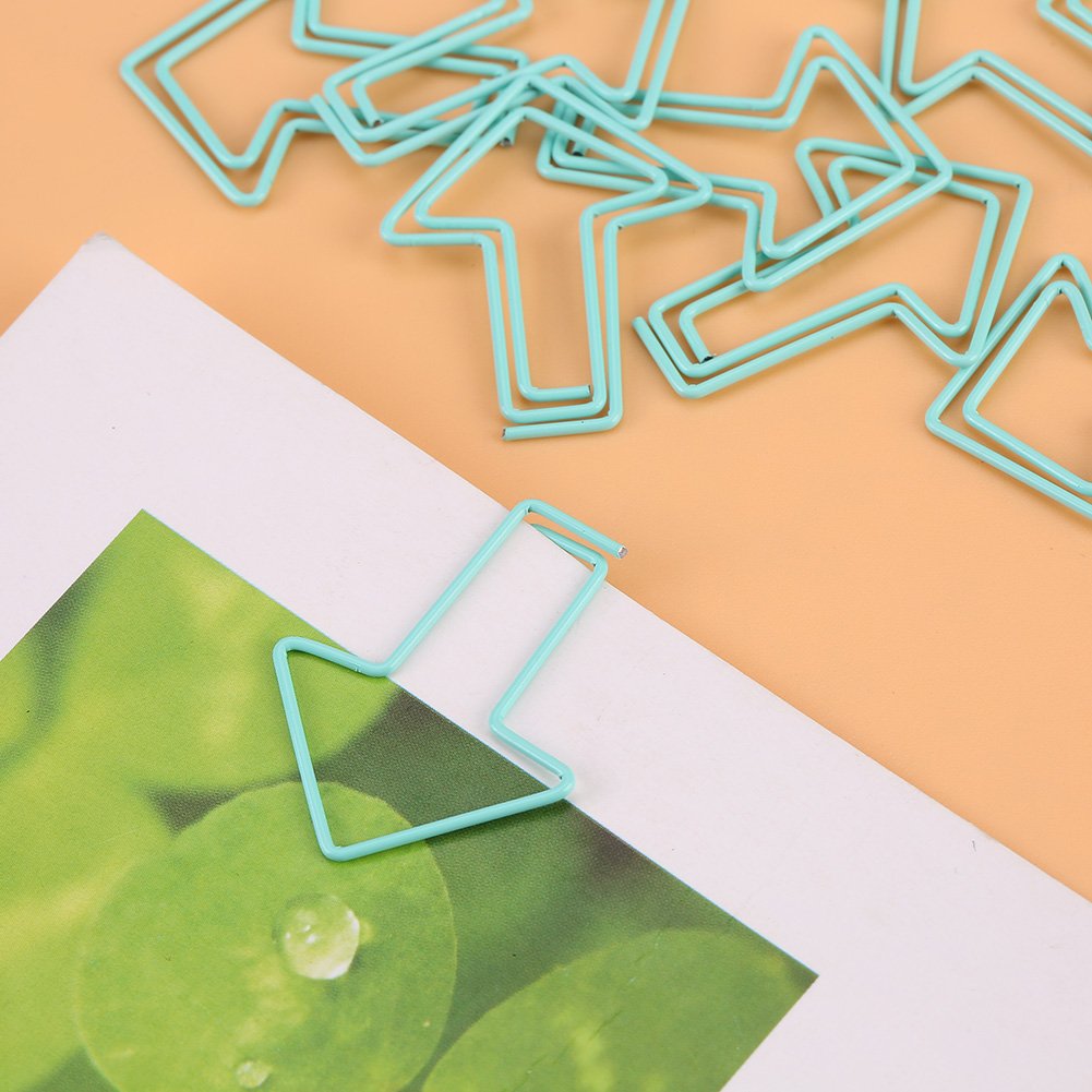 12Pcs Fun Metal Paper Clips - Colorful Document Clips for School, Office, Bookmarking & Organizing (Light Blue) - Perfect for Notebooks, Planners & Office Supplies