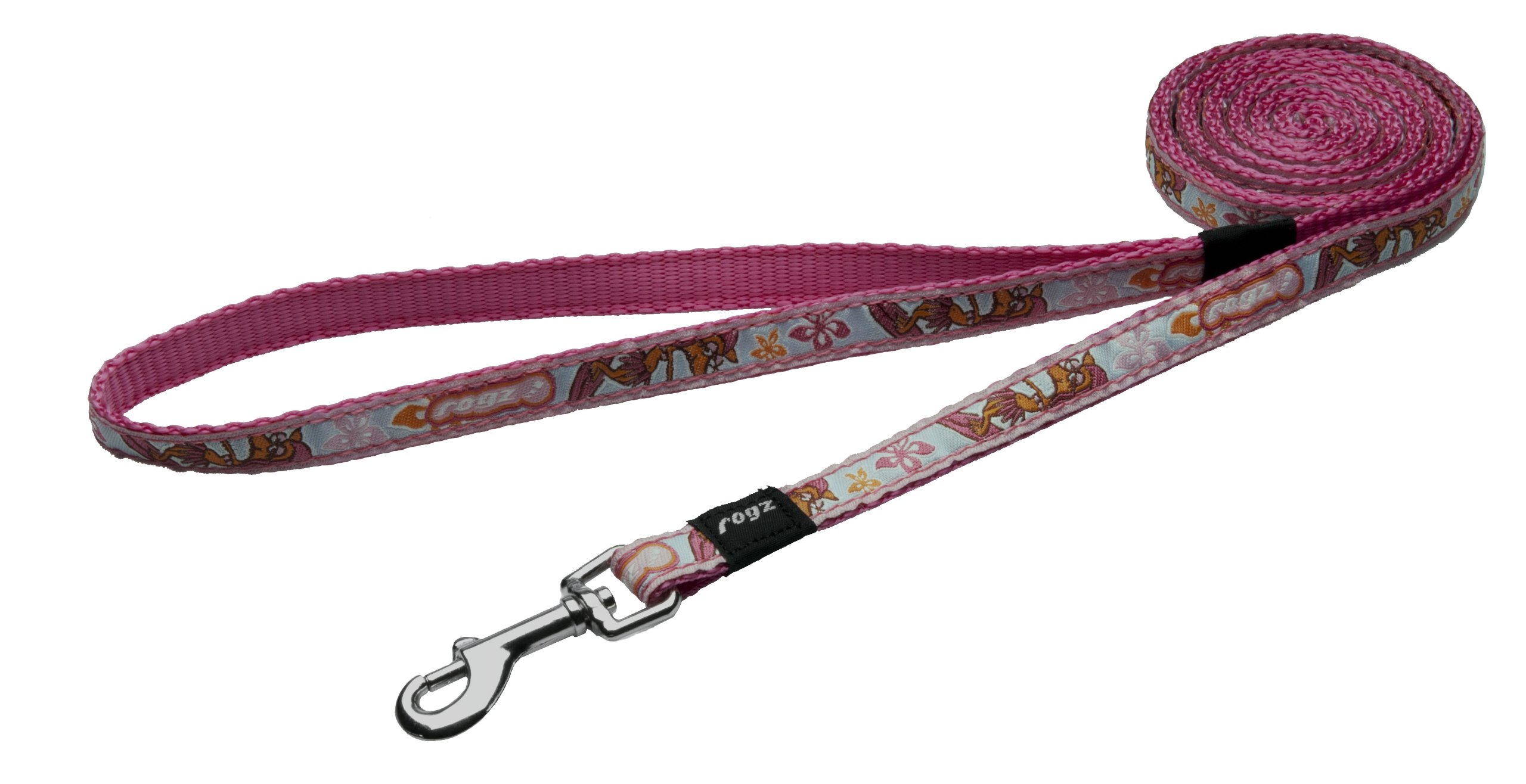 Rogz Reflective Dog Leash - Durable Nylon Pet Lead for Walking, Training & Outdoor Adventures - Perfect for Small, Medium & Large Dogs
