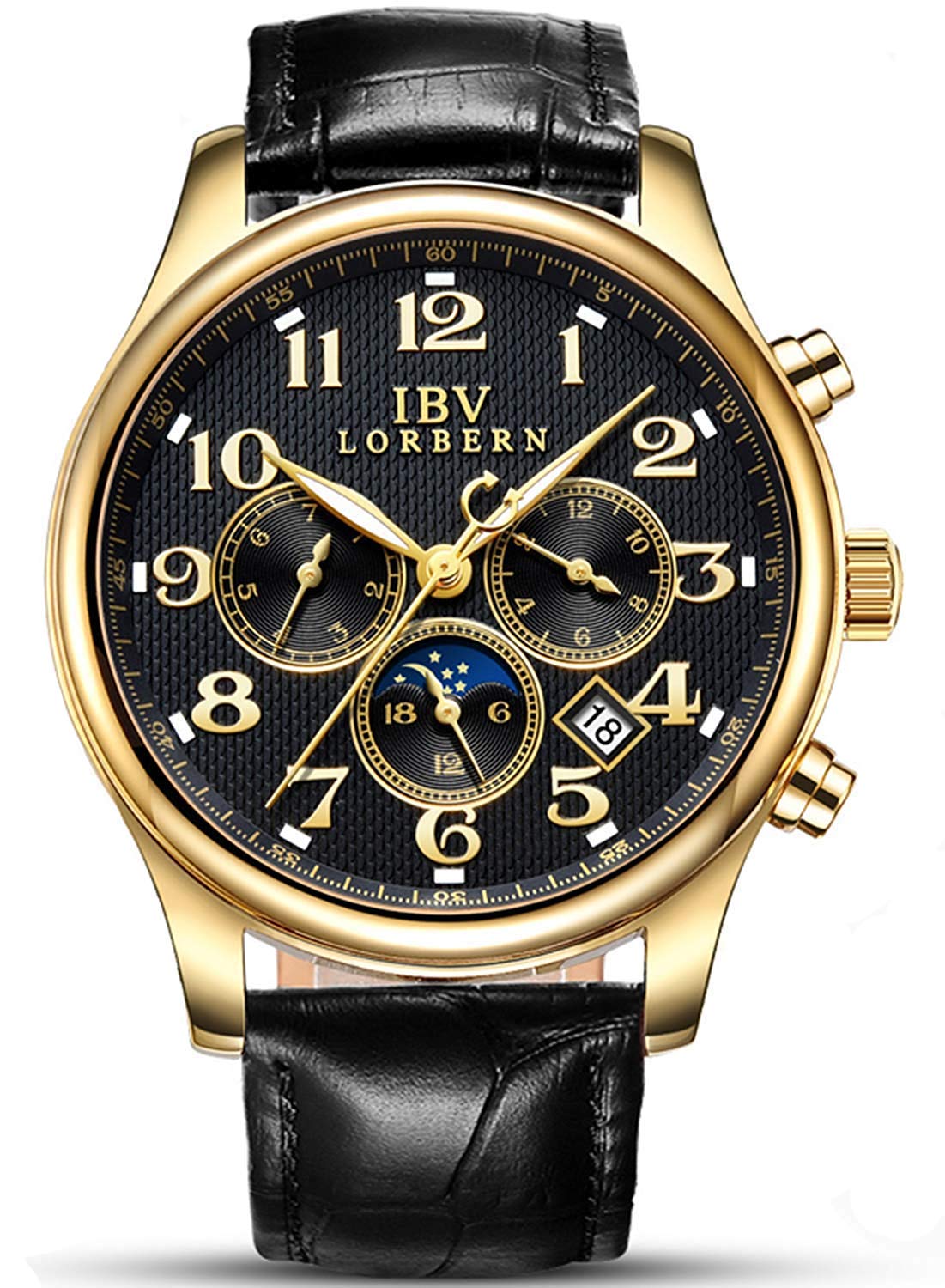 MASTOP Swiss Automatic Men's Watch - Self-Winding Mechanical Timepiece with Stainless Steel Case & Genuine Brown Leather Strap | Perfect for Business, Formal Events & Everyday Wear