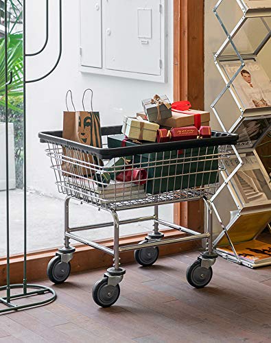 WB 300 Everstrong Superior Wire Laundry Cart - 2.8 Bushel Capacity, Chrome Finish - Heavy Duty Rolling Hamper for Laundry Room, Dorm, Apartment & Commercial Use