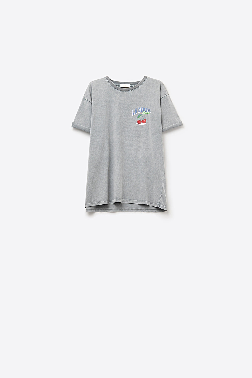Premium Italian Made Graphic T-Shirt in Grey - La Cerise Market Saint Tropez Design | Casual Wear, Street Style & Vacation Outfits