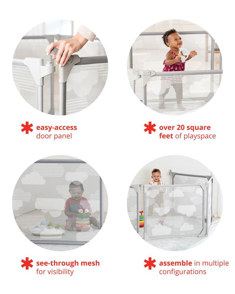 Skip Hop Expandable Baby Playpen - Portable Play Yard for Indoor & Outdoor Use - Safe & Durable Play Area for Toddlers & Infants - Perfect for Home, Park, or Travel