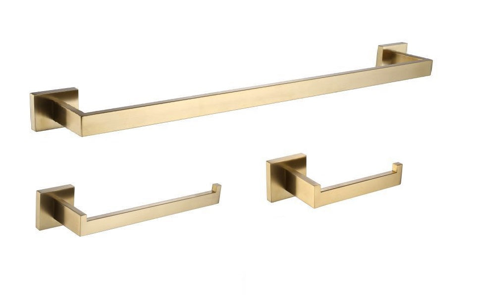 3-Piece Gold Bathroom Accessory Set - 22