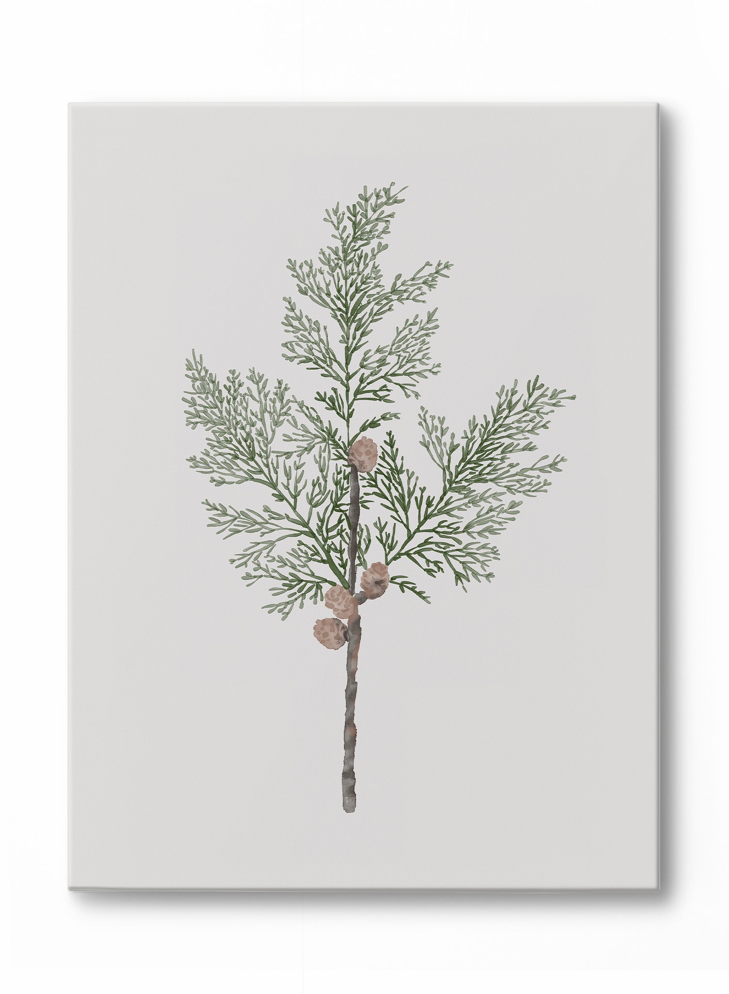 Merry Bough Canvas Wall Art - Hand Painted Christmas Tree Decor for Home, Living Room & Office - Perfect Holiday Gift & Seasonal Decoration