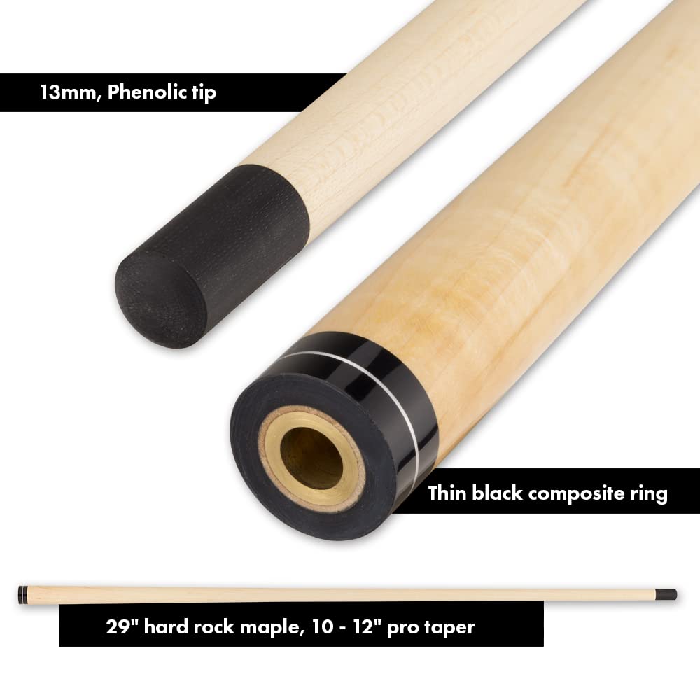 Premium Black Linen-Wrapped Action Break Jump Billiards Pool Cue Stick - Professional Billiard Accessory for Tournaments & Home Game Rooms