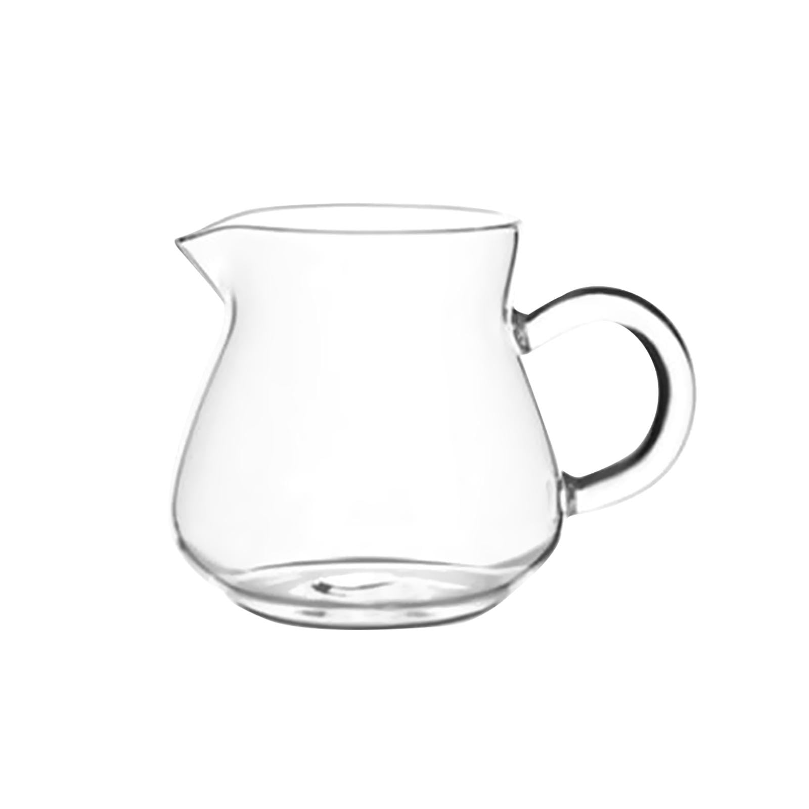 250ml Transparent Creamer Pitcher & Milk Jug - Mini Carafe for Tea, Coffee, Latte - 7x5.5x8.3cm - Perfect for Home, Café & Office Use