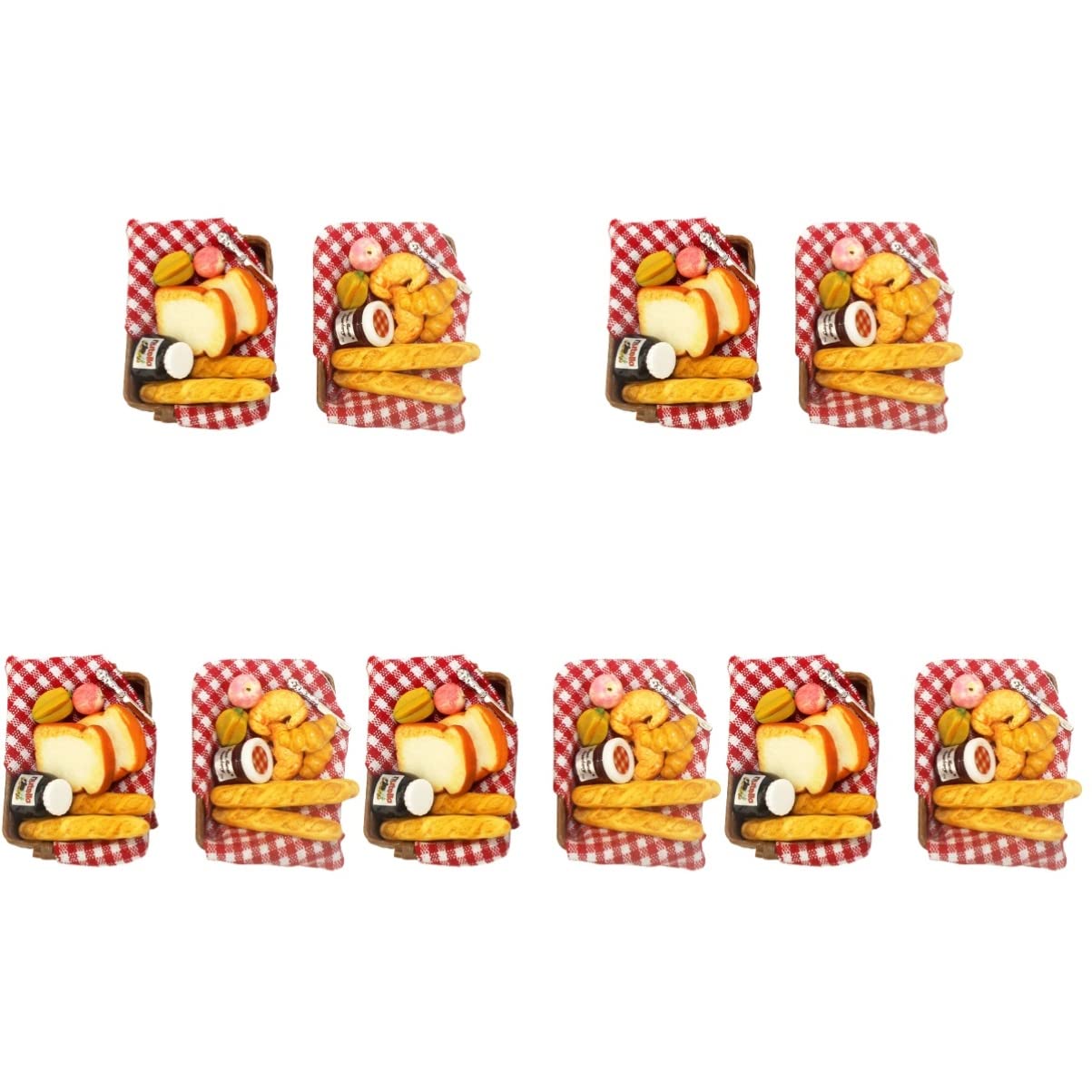 Toyvian 10-Piece Miniature Bread Toy Set - Realistic Mini Food Play Kit for Kids - Perfect for Pretend Play, Tea Parties & Learning Activities