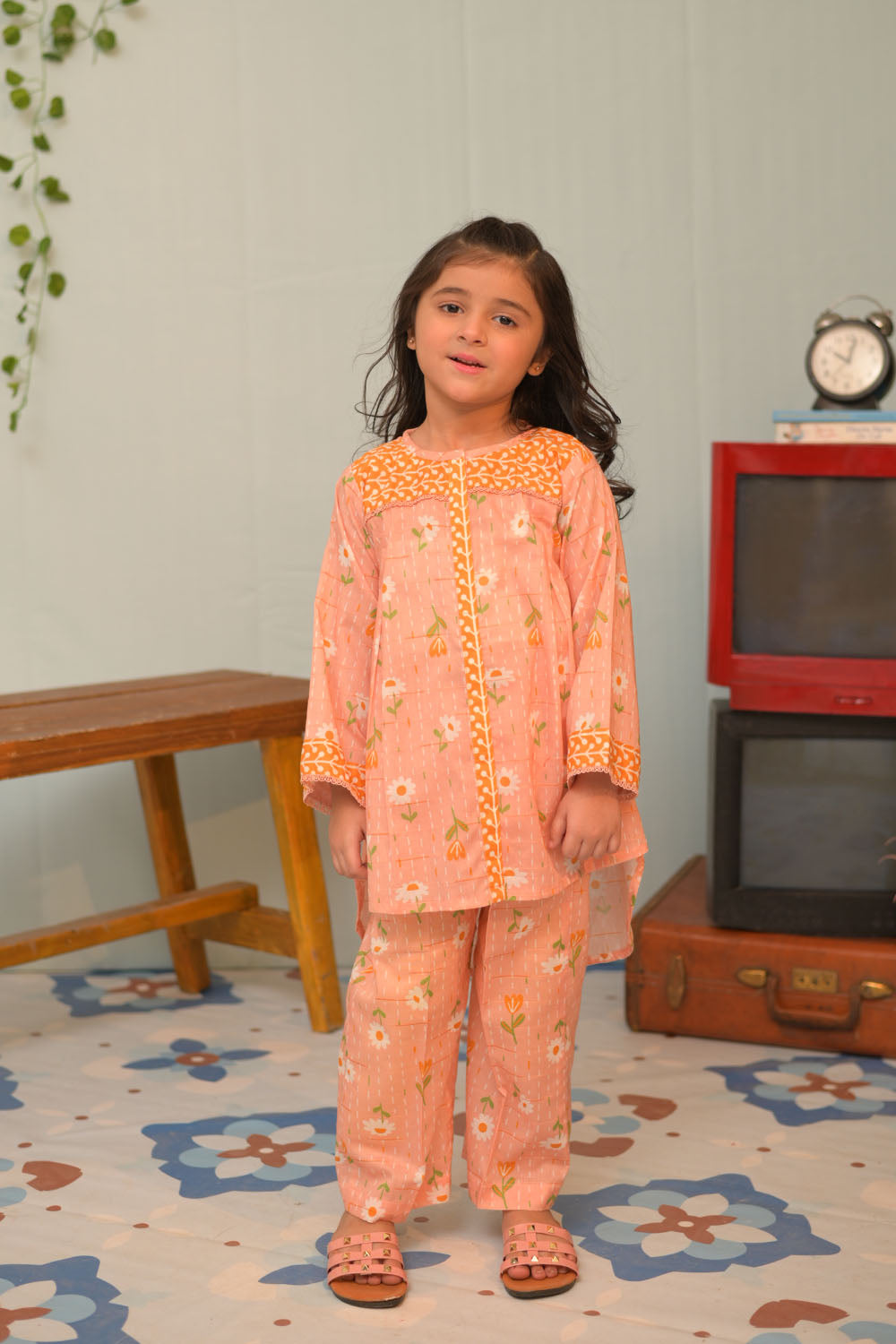 Premium Cotton Dobby Self Peach Stitched Suit for Women - Elegant Office Wear & Special Occasion Outfit