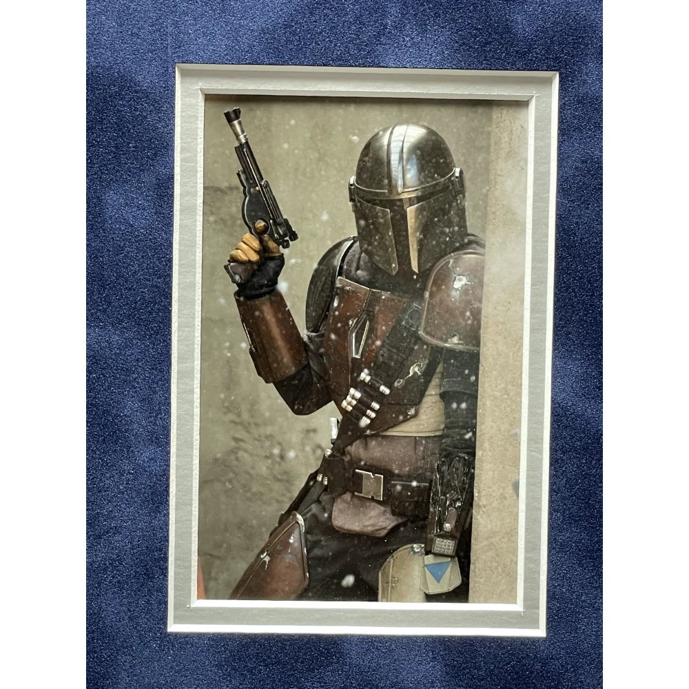 Pedro Pascal Autographed The Mandalorian 8x10 Photo - Framed Collectible with Topps COA - Perfect for Star Wars Fans & Memorabilia Collectors