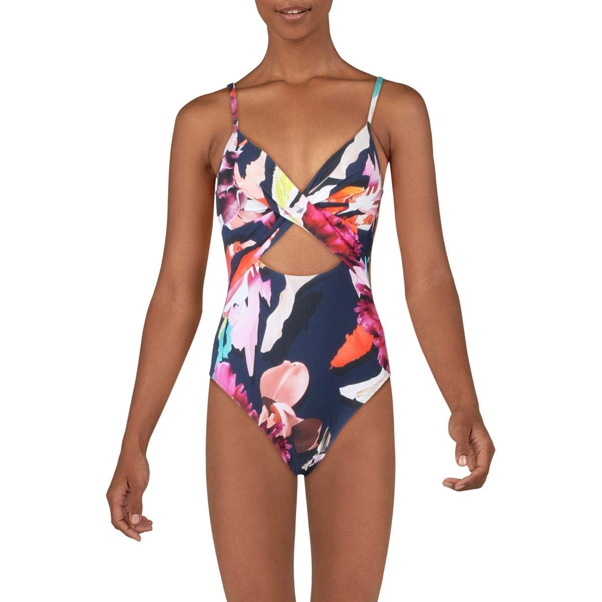 Kenneth Cole Women's Push Up One Piece Swimsuit - Over The Shoulder Mio Design for Beach, Pool & Vacation | Comfortable & Stylish Swimwear