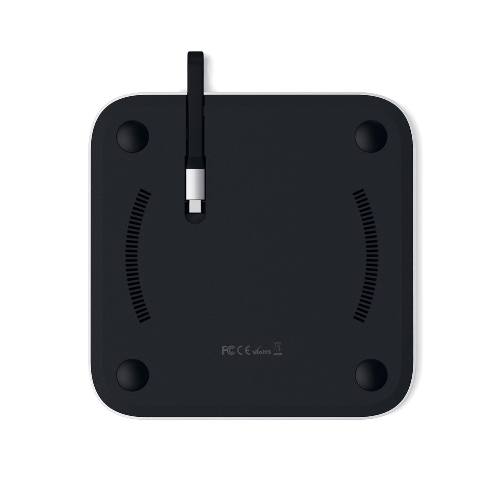 Satechi Aluminum Stand & USB-C Hub for Mac Mini & Mac Studio - Compact Desktop Organizer with 4-Port USB Hub | Perfect for Home Office & Workspace Setup