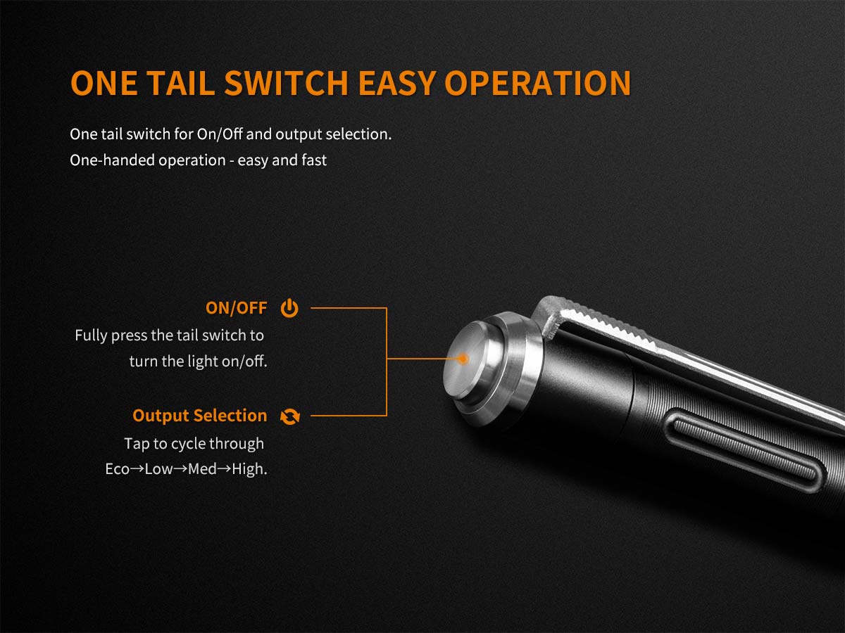 Fenix LD05 V2.0 CW 2AAA Handheld Flashlight - Cool White LED, 300 Lumens, Compact EDC Light for Camping, Hiking & Emergency Use (Discontinued Model)