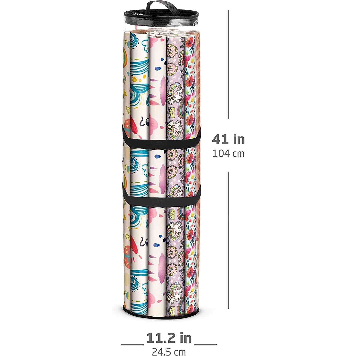 Christmas Wrapping Paper Storage Bag - Clear Plastic Organizer for Holiday Gift Wrap Rolls | Perfect for Xmas Decoration Storage & Home Organization