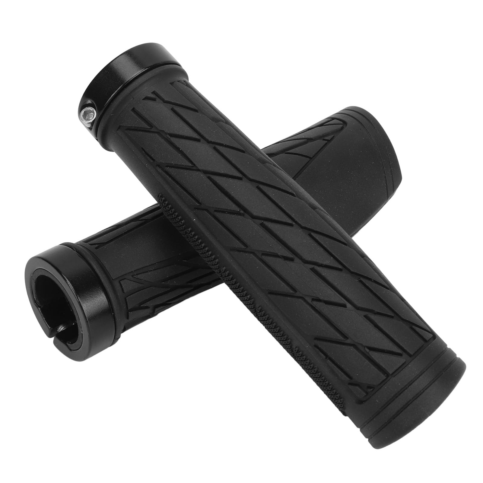 1 Pair Anti-Slip Bike Handlebar Grips - Ergonomic Replacement Grips for Bicycles, Scooters & Mountain Bikes (MTB) - Easy Installation, Durable Black Rubber - Perfect for Commuting, Off-Road Cycling & Urban Riding