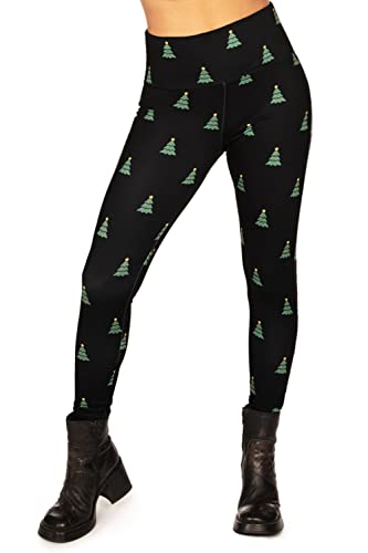 High Waisted Christmas Tree (Black Green Yellow)