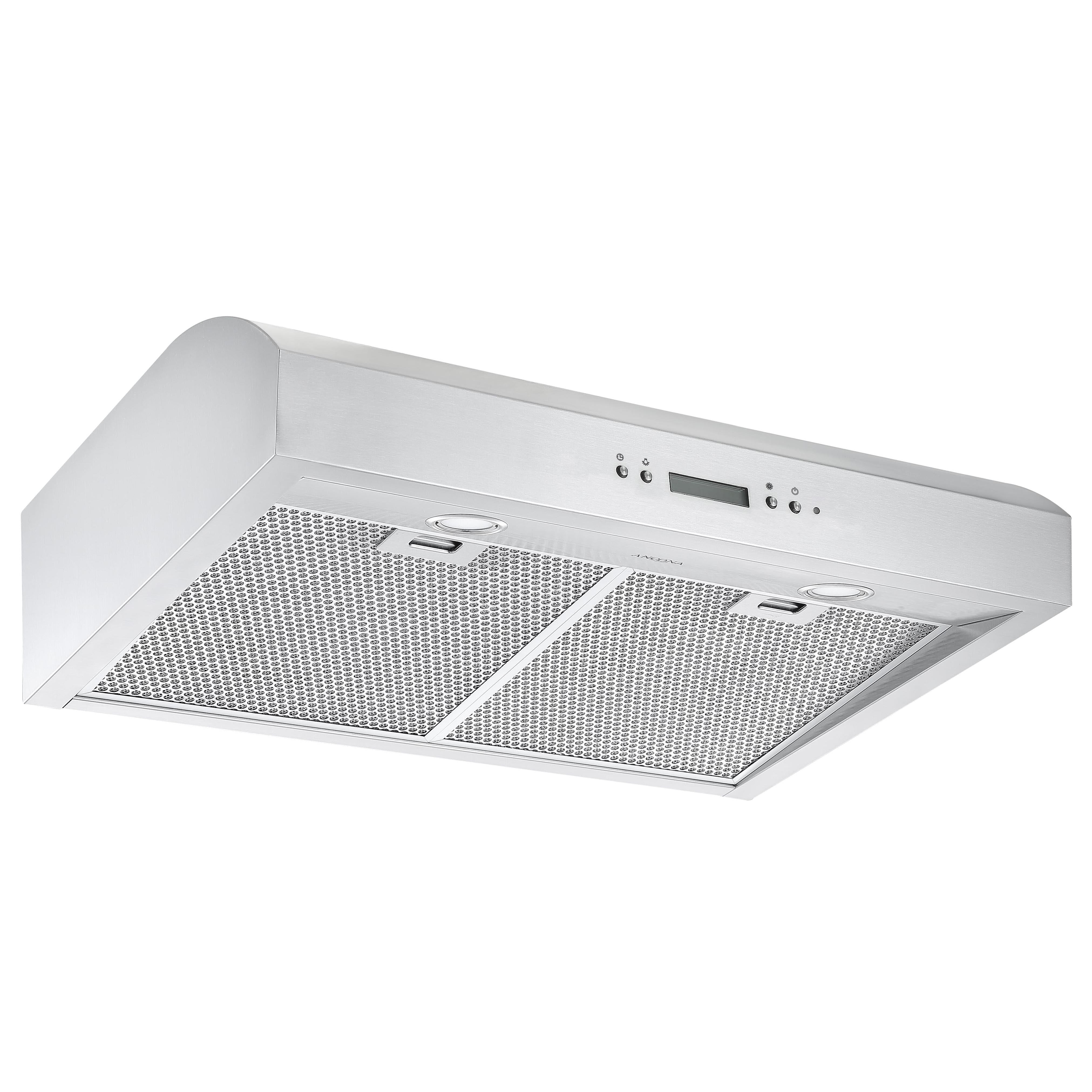 30 Inch Stainless Steel Under Cabinet Range Hood with LED Night Light - Perfect for Kitchen Ventilation & Modern Home Decor