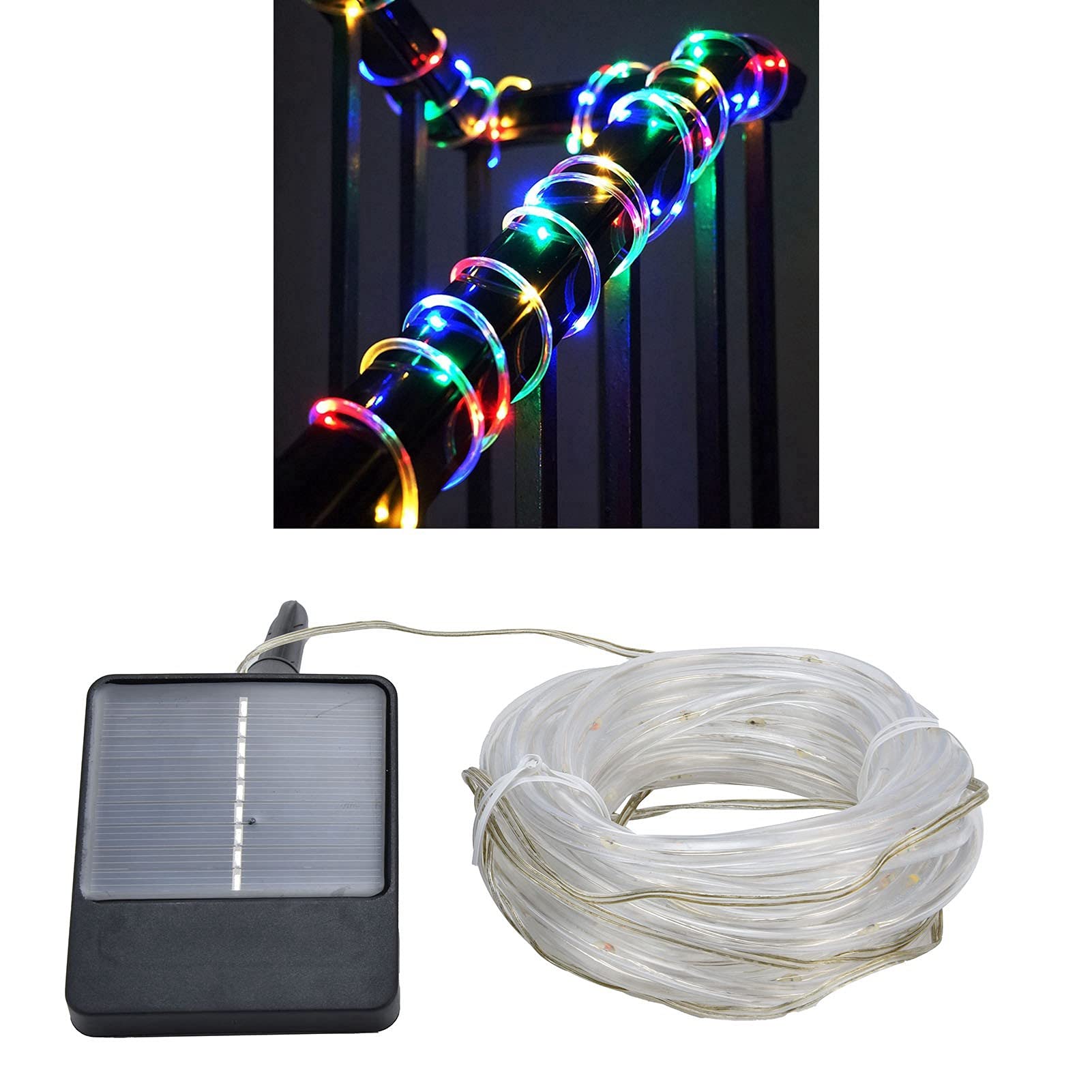Solar Rope Lights Outdoor Waterproof IP45 - Decorative String Lights for Courtyard, Garden, Camping Tent & Beach - Heat Resistant & Easy to Install for Patio, Backyard & Outdoor Parties
