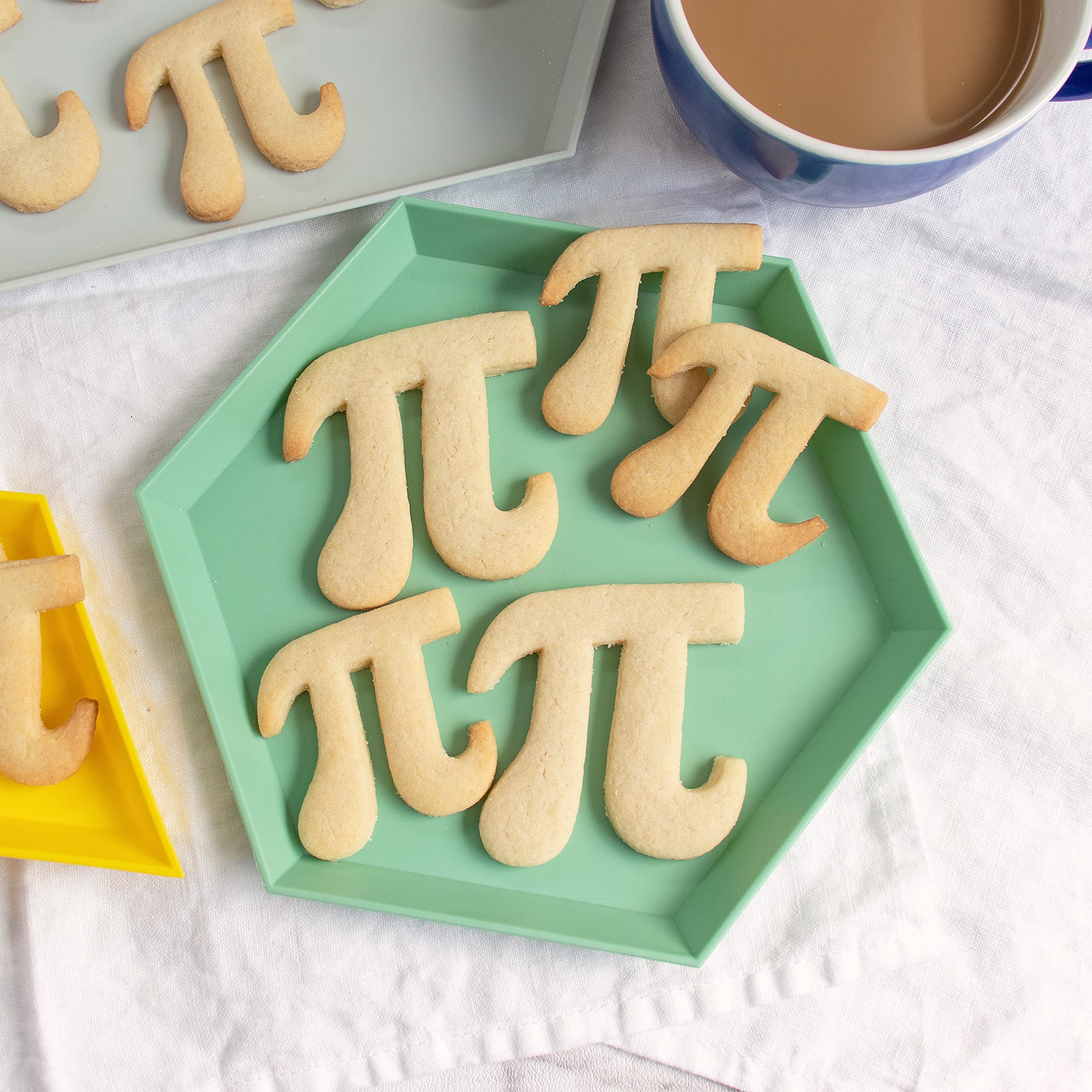 Bakerlogy Set of 2 Stainless Steel Pi Cookie Cutters - Small & Large Sizes for Perfect Math-Themed Cookies, Pies and Baking Decorations | Ideal for Pi Day, Math Class Treats and STEM Baking Projects