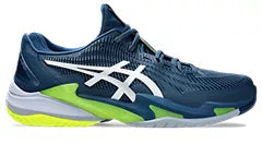 ASICS Men's Court FF 3 Tennis Shoes - Mako Blue/White - High-Performance Indoor & Outdoor Court Shoes for Competitive Play