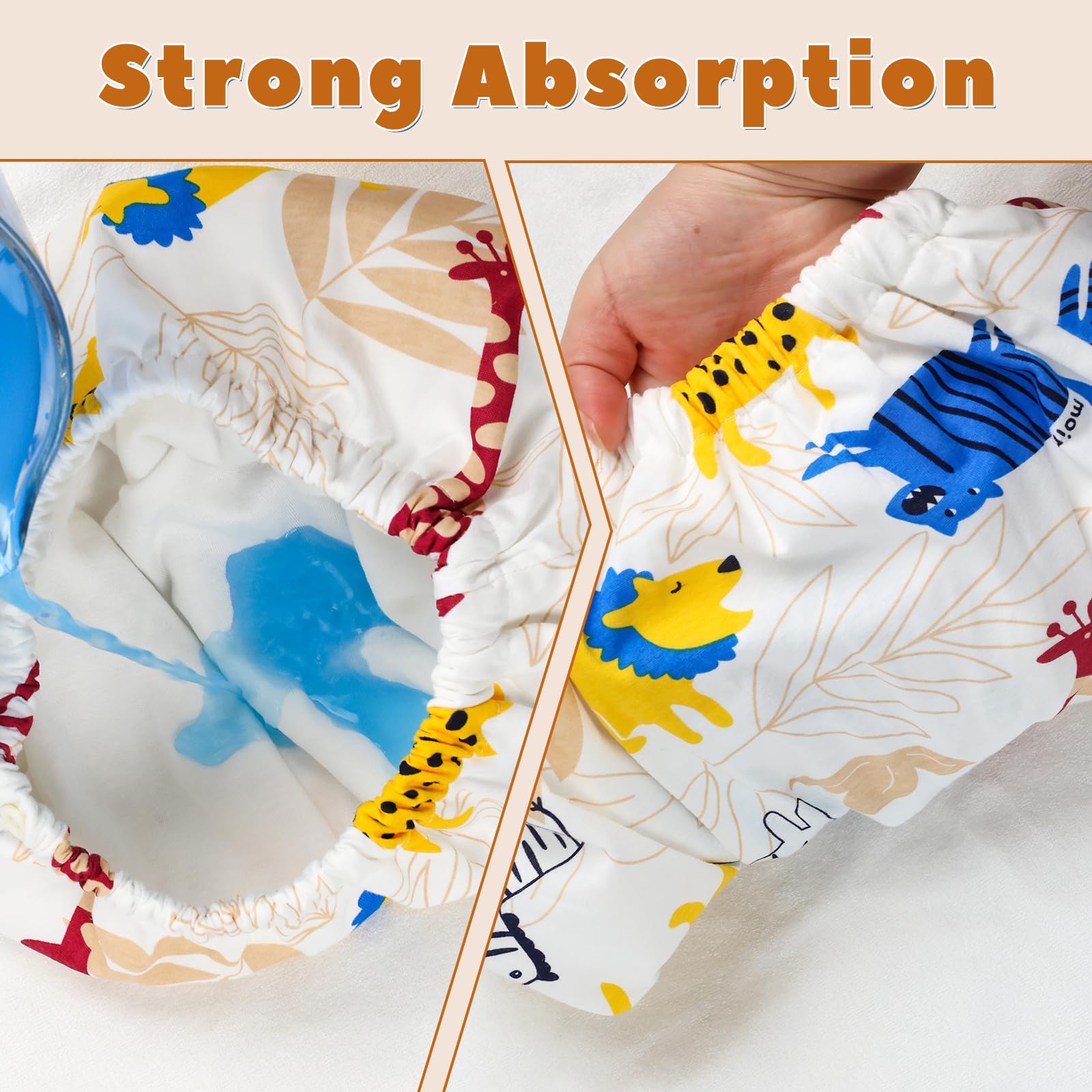 **MooMoo Baby Bedwetting Shorts Diaper Pants for Summer - 2 Packs Super Absorbent Potty Training Underwear for Boys & Girls | Daytime & Overnight Protection, Leak-Proof Comfort**