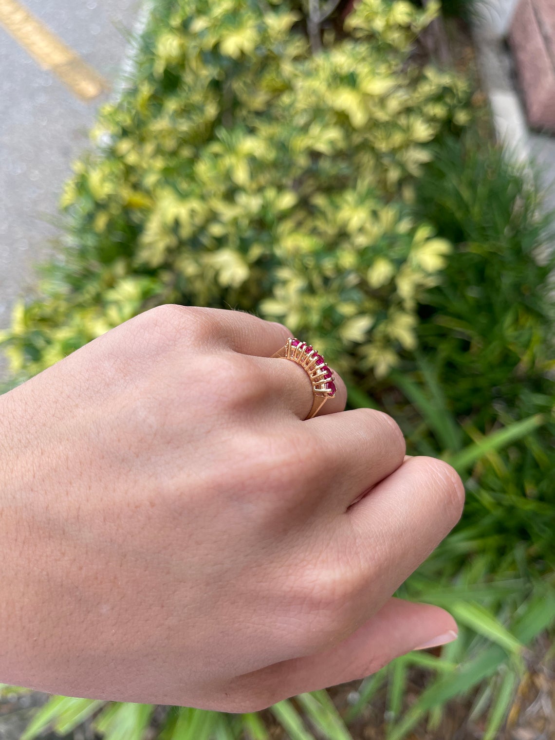 AAA+ High Fashion Rubellite Ring Band for Women - Elegant Gemstone Jewelry for Engagement, Wedding & Special Occasions