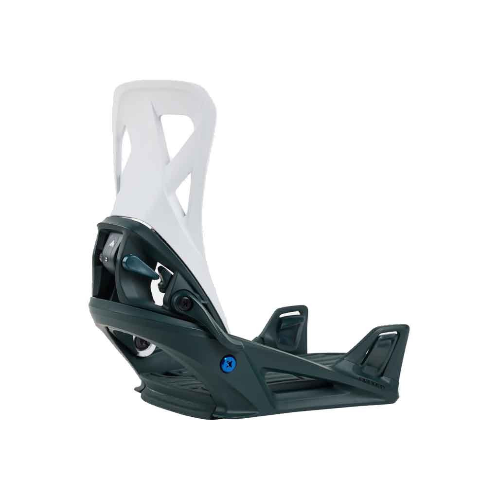 Burton 24/25 Step On Re:Flex Snowboard Bindings - Deep Emerald/White - Perfect for All-Mountain Riding & Freestyle Snowboarding