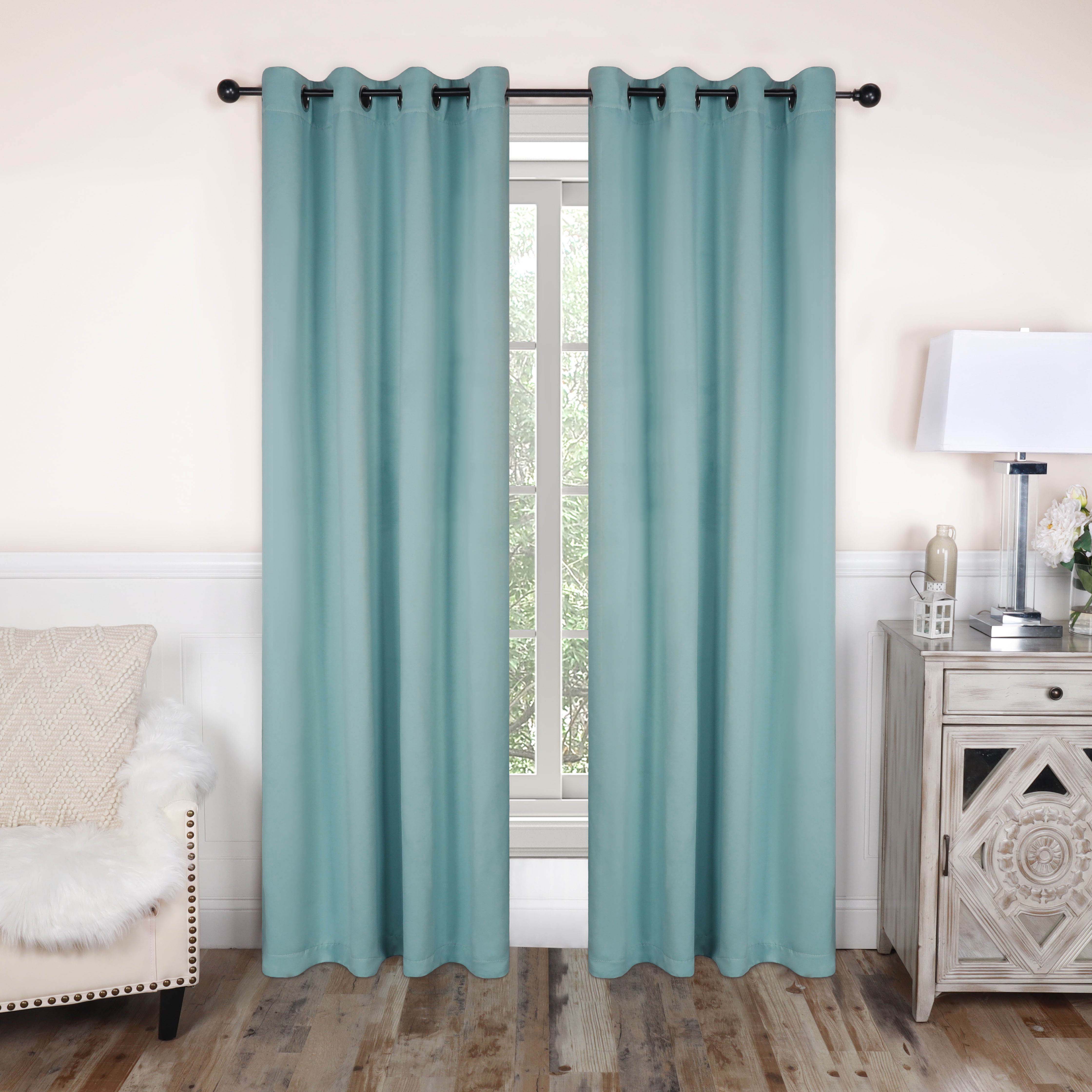 Blackout Curtains for Bedroom - Solid Classic Modern Grommet Curtain Set for Living Room, Nursery & Home Theater - Light Blocking Thermal Insulated Window Drapes