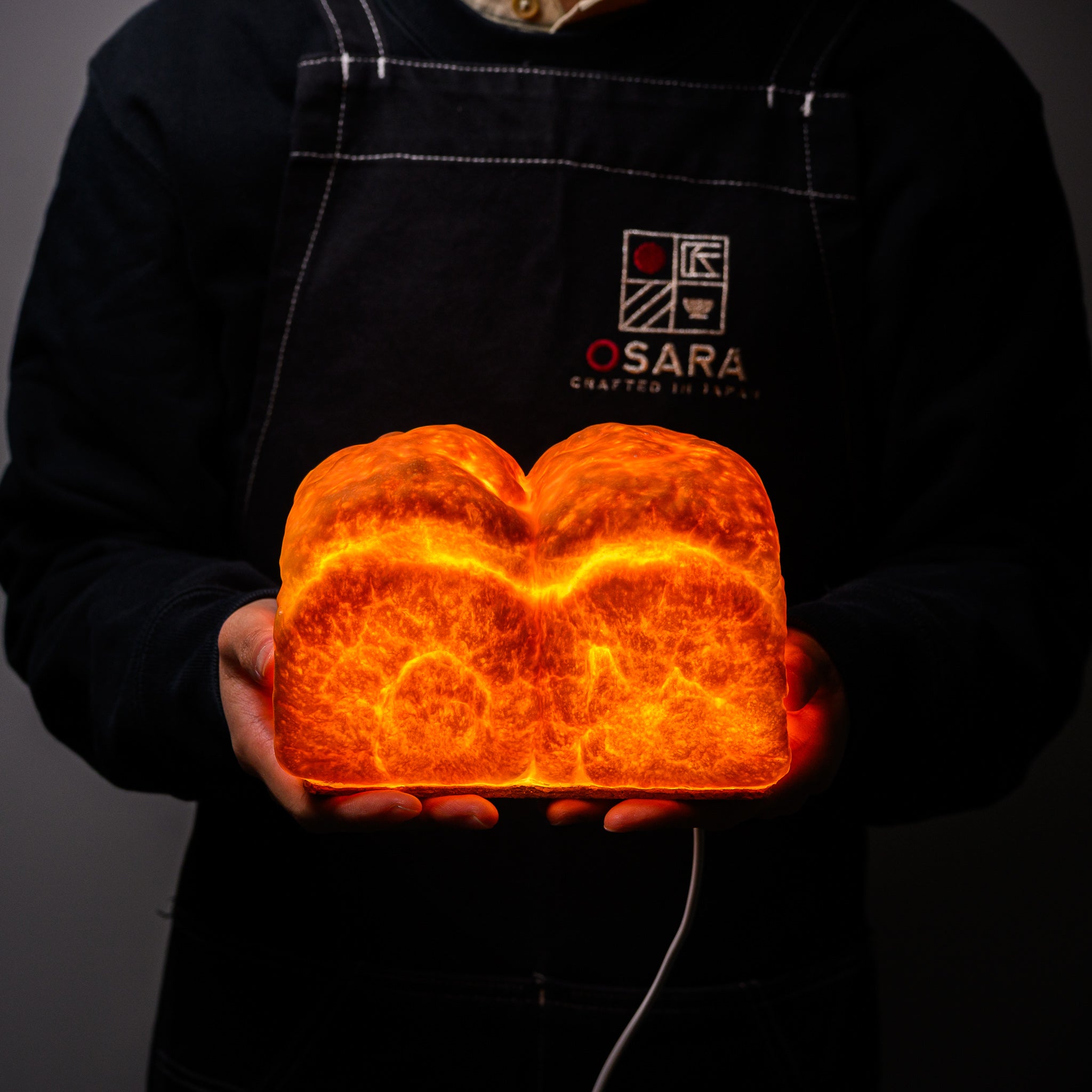 PAMPSHADE Real Bread Lamp - Japanese Pain de Mie Style LED Night Light by Yukiko Morita | Unique Home Decor for Bedroom, Living Room & Cafe Ambiance