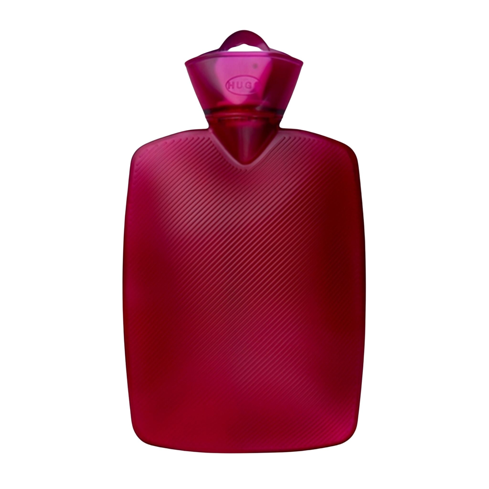 1.8L Classic Plant-Based Raspberry Hot Water Bottle (Rubber-Free) - Perfect for Pain Relief, Warmth & Comfort at Home, Office or Travel
