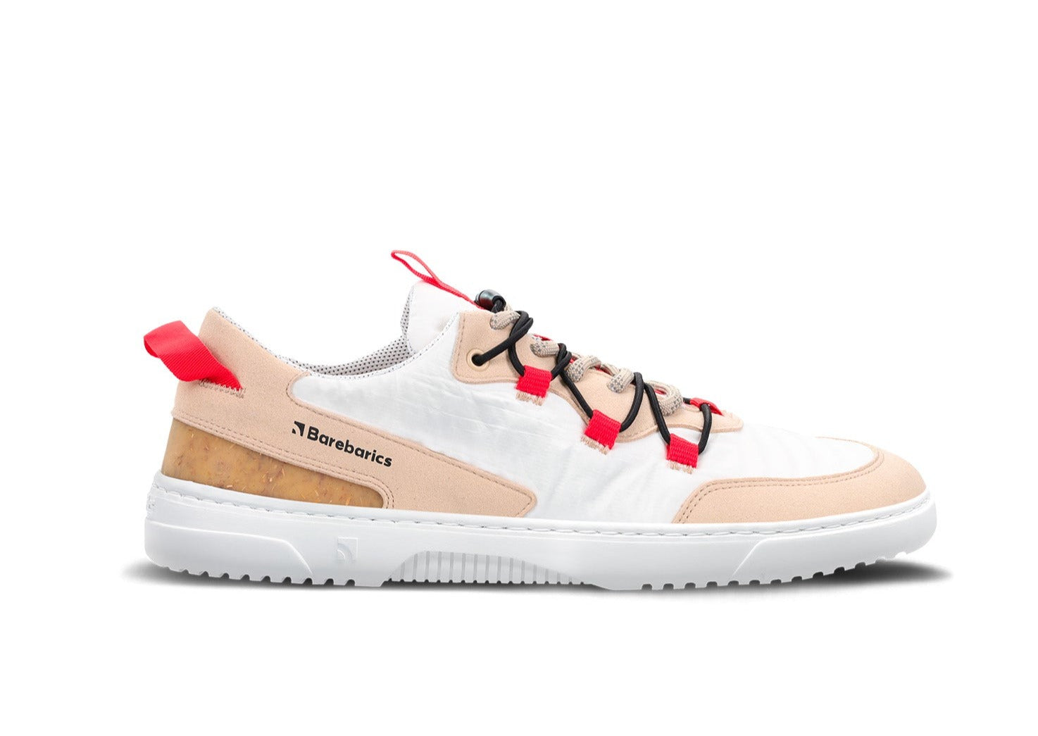 Barefoot Sneakers Barebarics Revive Beige & White - Minimalist Comfort Shoes for Running, Walking & Gym Workouts